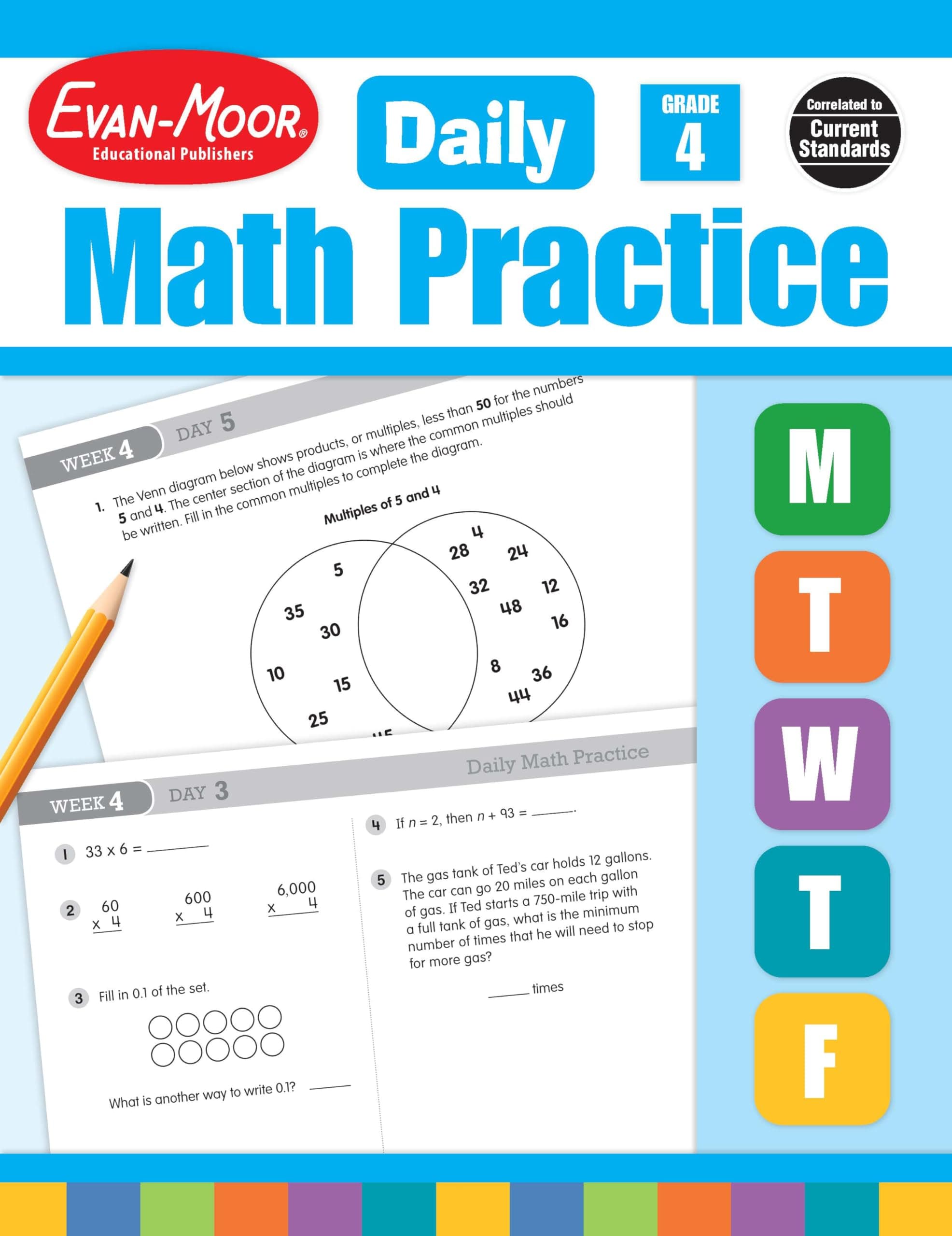 Evan Moor Educational Publishers Daily Math Practice, Grade 4