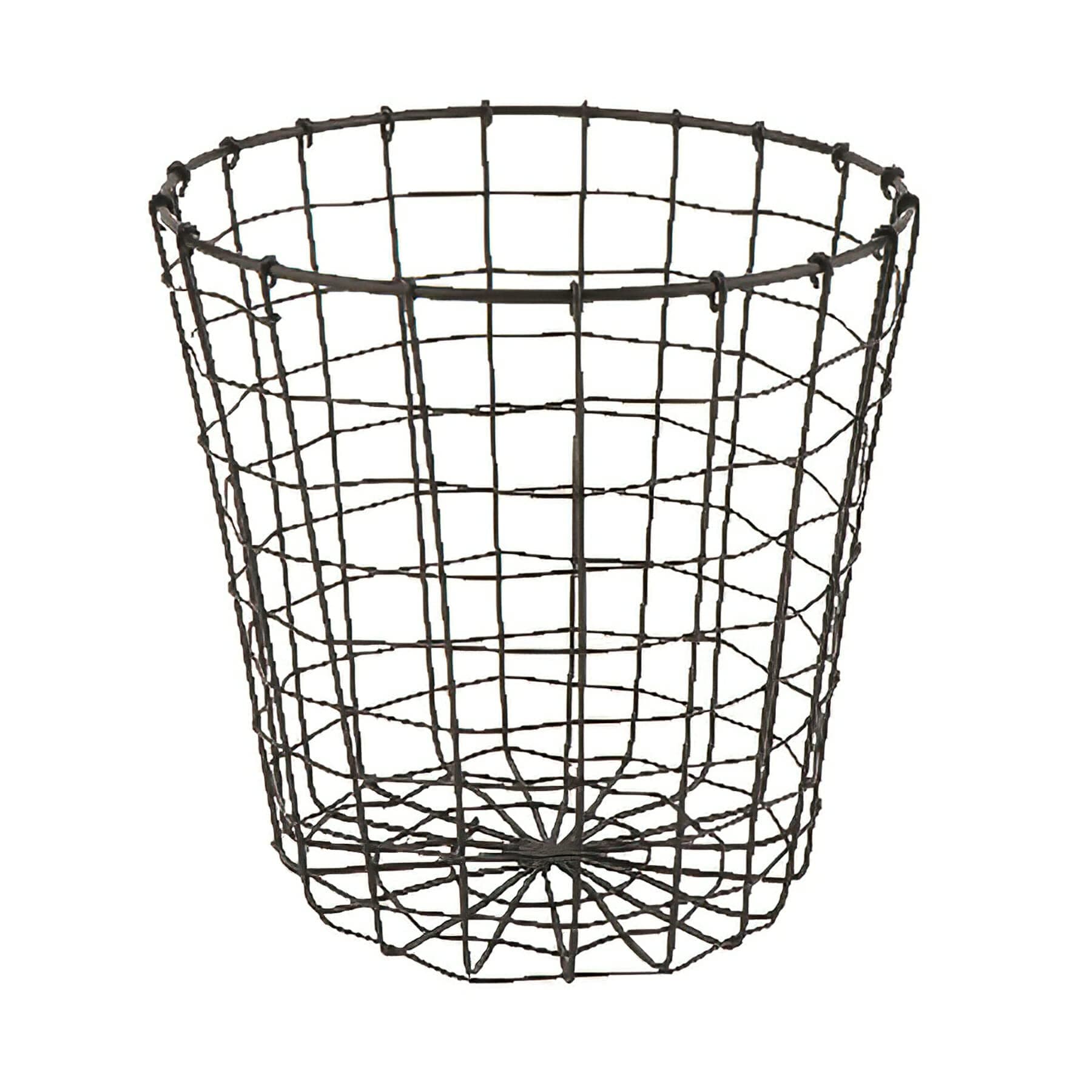 G.E.T. WB-317-MG Heavy Duty Iron Wire Utility Storage Basket, Round, 8" x 8", Grey