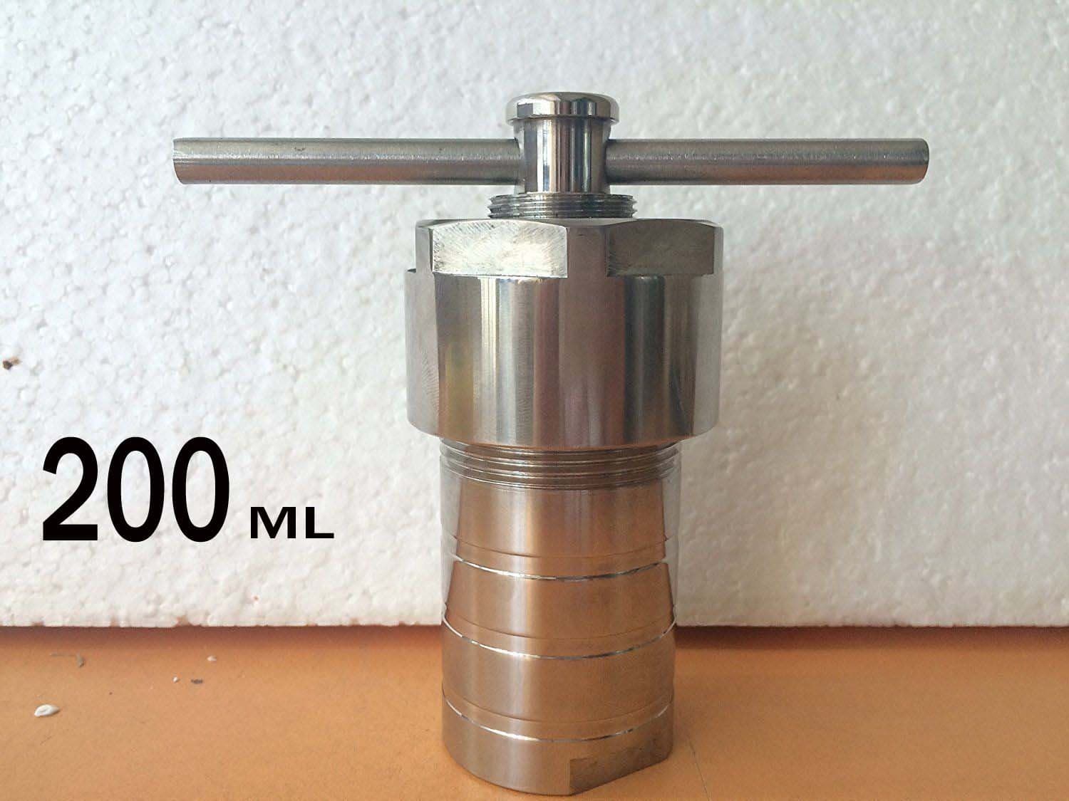 200ml Teflon Lined Hydrothermal Synthesis Autoclave Reactor (Customizable) PTFE Lined Vessel,Laboratory Reactor