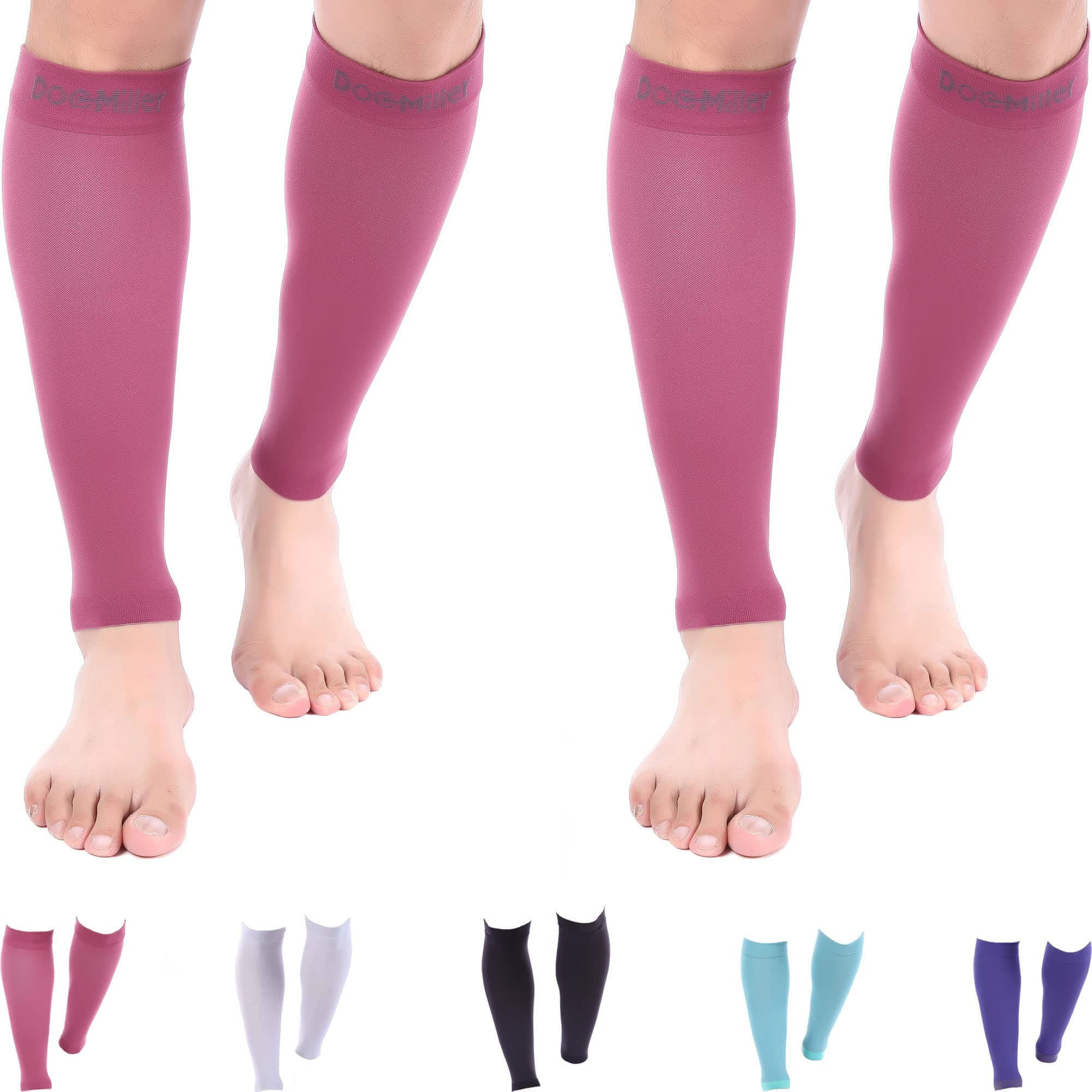 Doc Miller Premium Calf Compression Sleeve 1 Pair 20-30mmHg Strong Support