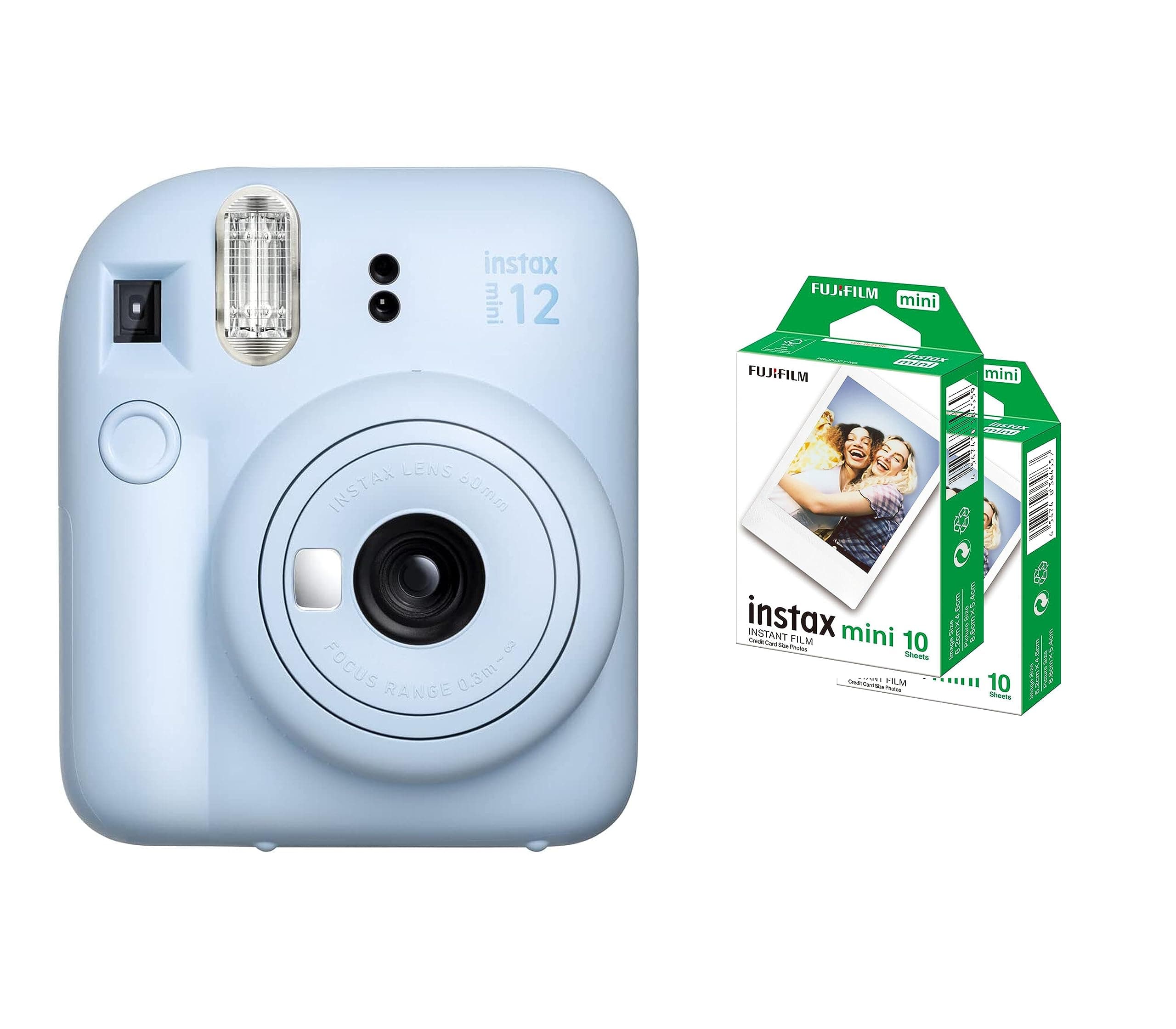 Fujifilm Instax Mini 12 Instant Camera - Pastel Blue + 2 Pack Film