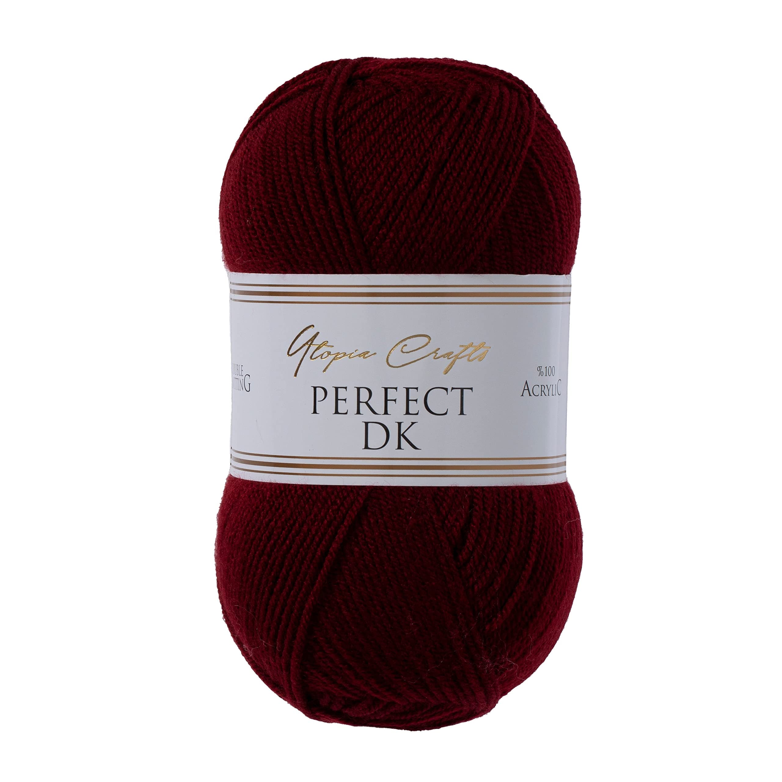 Utopia CraftsDK Double Knitting Yarn, 100g (Burgundy)