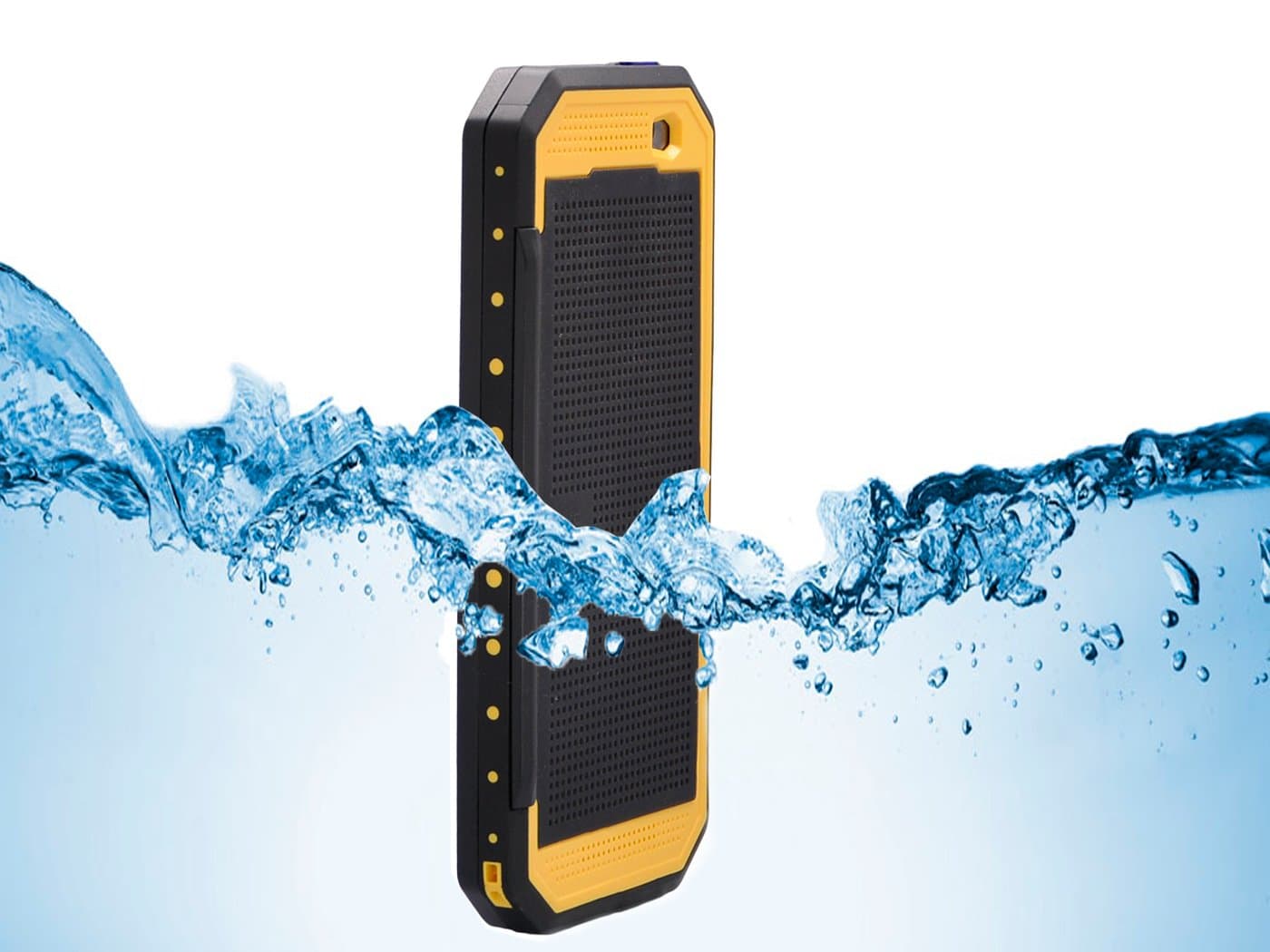 XIKEZAN For HTC One M8 Dot View Waterproof Dustproof Snowproof Shockproof Mesh Screen Armor Defender Built-in Stand Cover Case (Yellow)