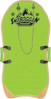 AIRHEAD SNO-BOGGAN Wood Sled, Green, 36 x 18 inches