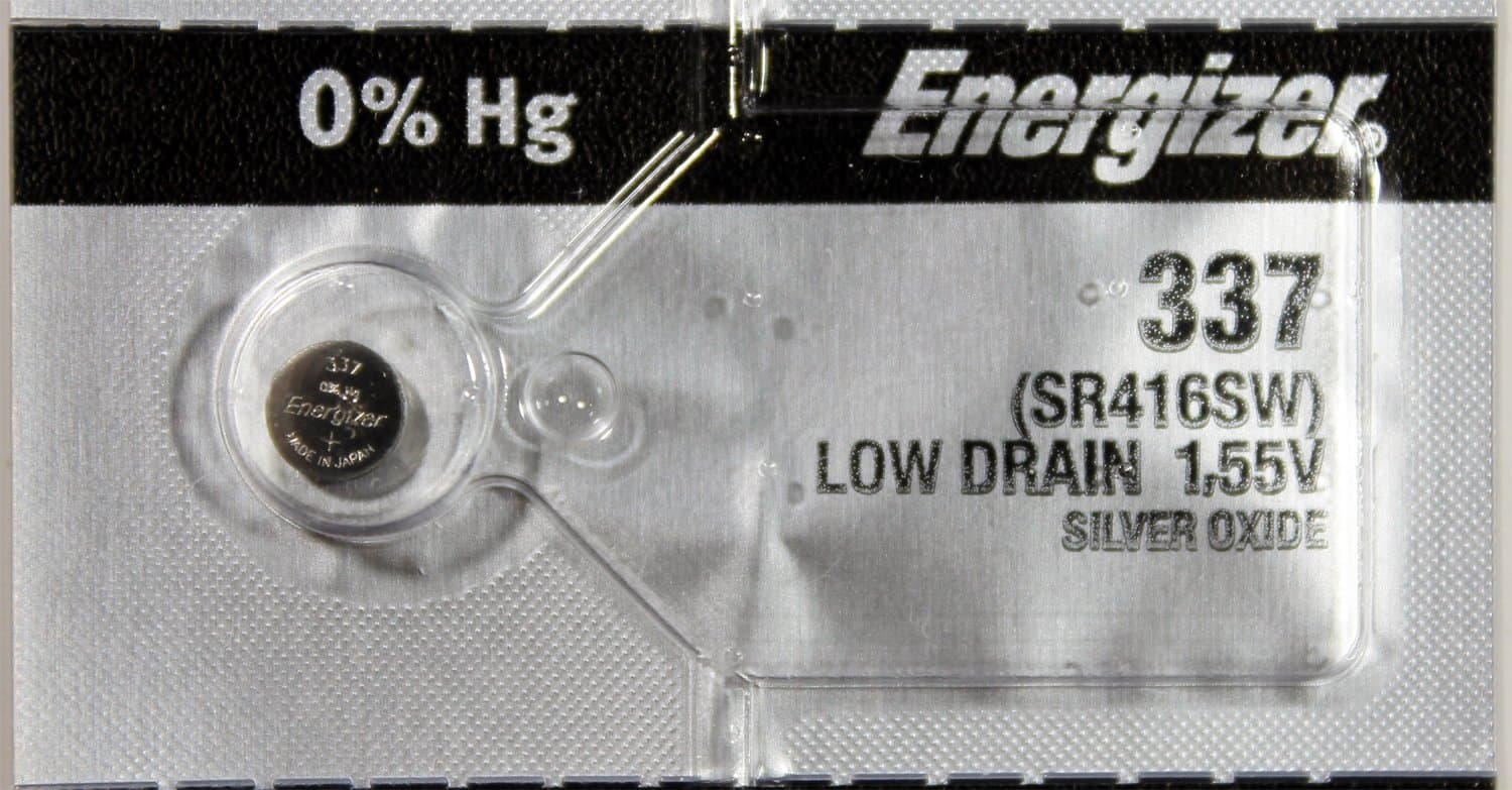 2PC Energizer 337 SR416SW Silver Oxide Cell Watch Battery