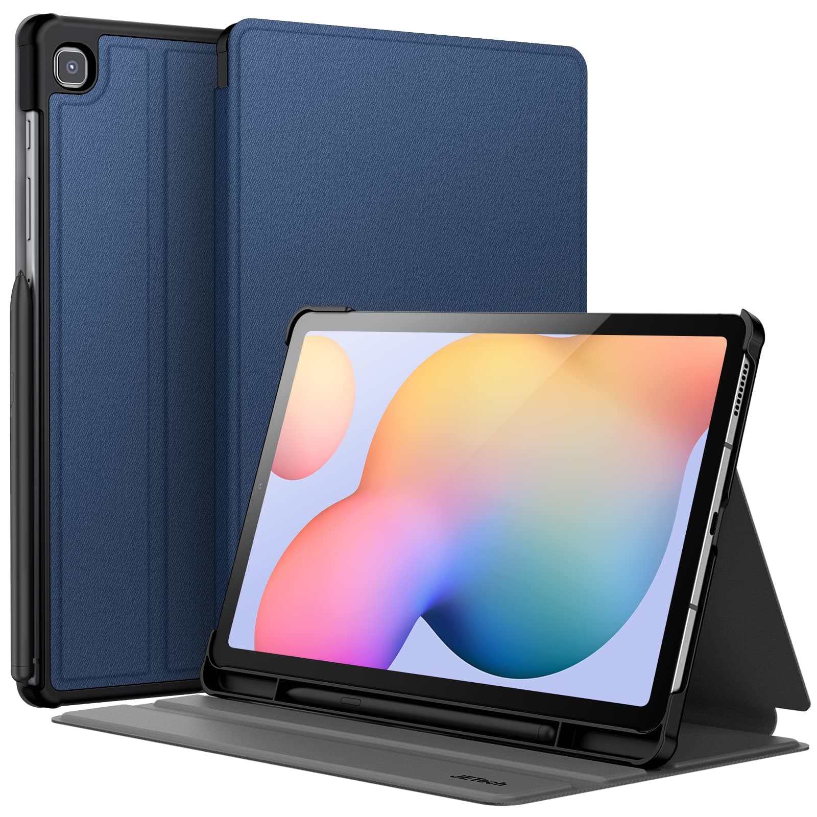 JETech Cover Case for Samsung Galaxy Tab S6 Lite 10.4-Inch 2024/2022/2020 with S Pen Holder, Slim Folio Stand Protective Tablet Cover, Multi-Angle Viewing (Navy)
