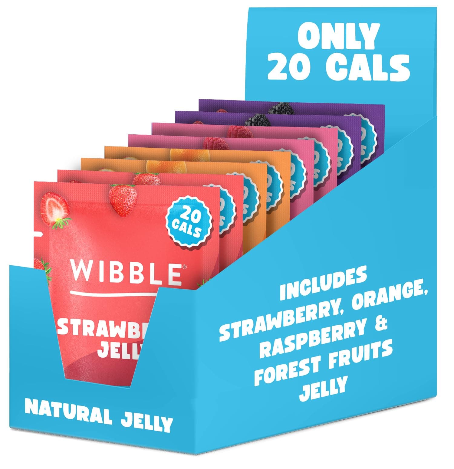 – Natural Crystals, 8 pack, Variety Pack, Quick Set, Low Sugar, Plant-Based, Low Calorie, Jello, Jelly Powders, Serves 4, Vegan Jelly Powder, Vegetarian Jello, Sweets, Vegan Sweets 57g