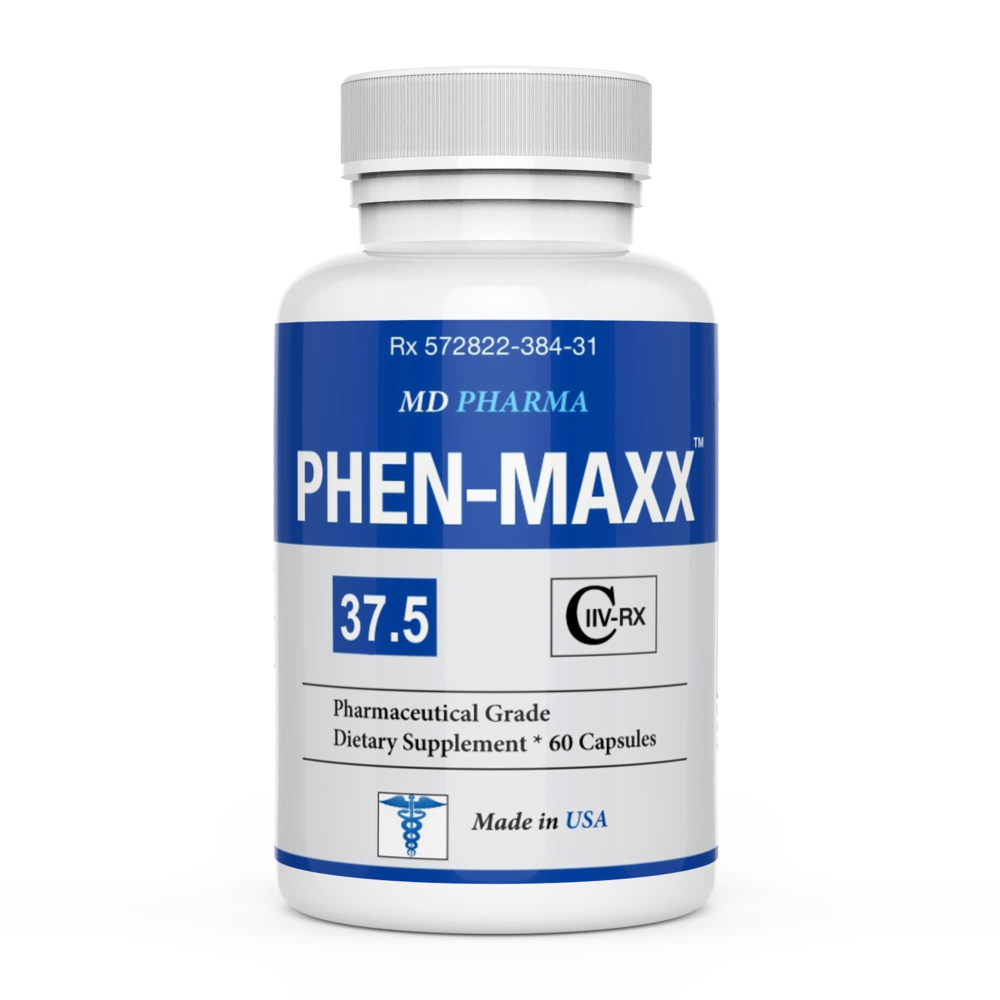 PHEN-MAXX 37.5 ® (Pharmaceutical Grade OTC - Over The Counter - Weight Loss Diet Pills) - Advanced Appetite Suppressant - Increase Energy - Clinically Proven Ingredients