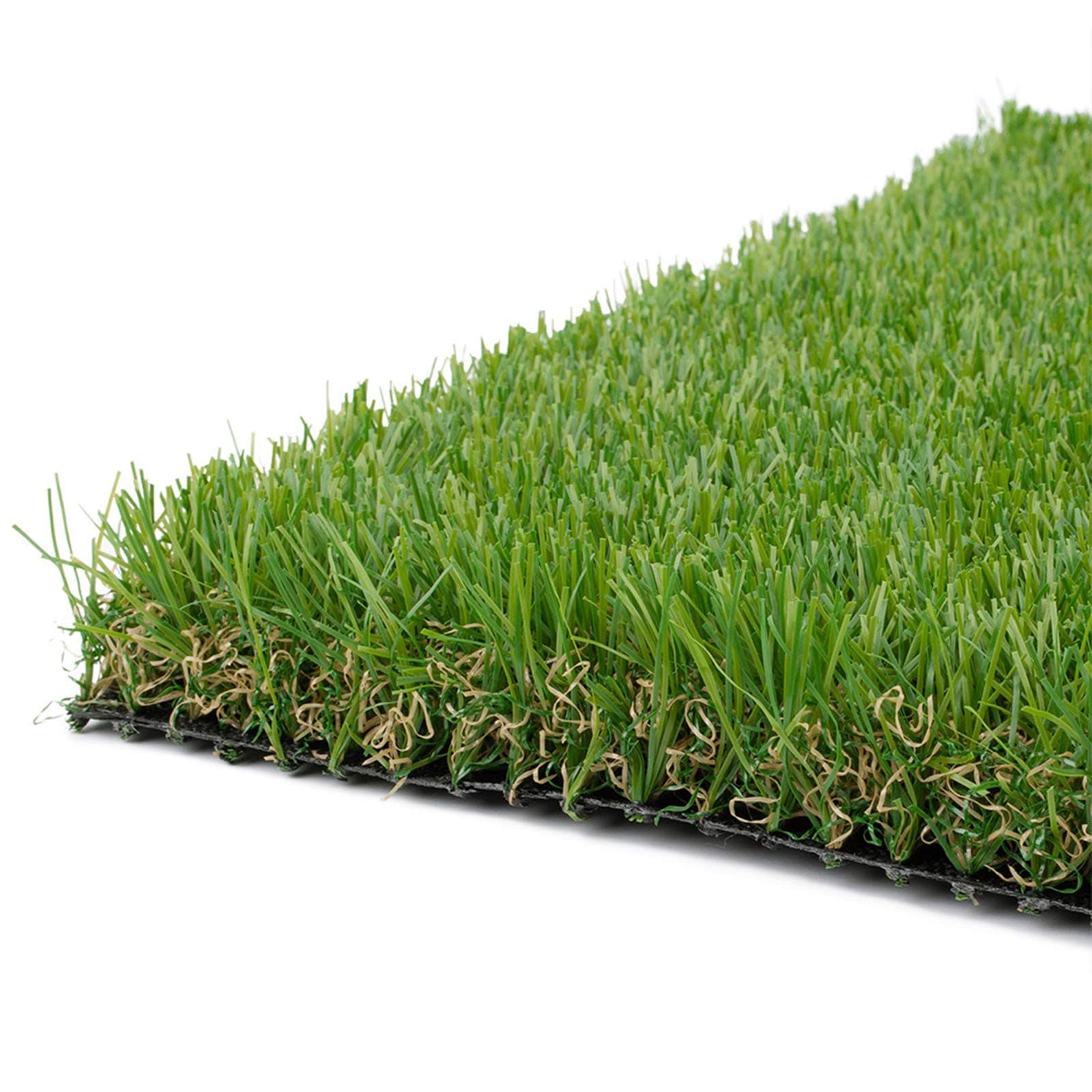 GL Premium 35mm Pile Height Artificial Grass, Realistic and Thick Fake Faux Grass Mat, Outdoor Garden Dogs Pet Synthetic Grass, Carpet Doormat Rubber Backed with Drainage Holes