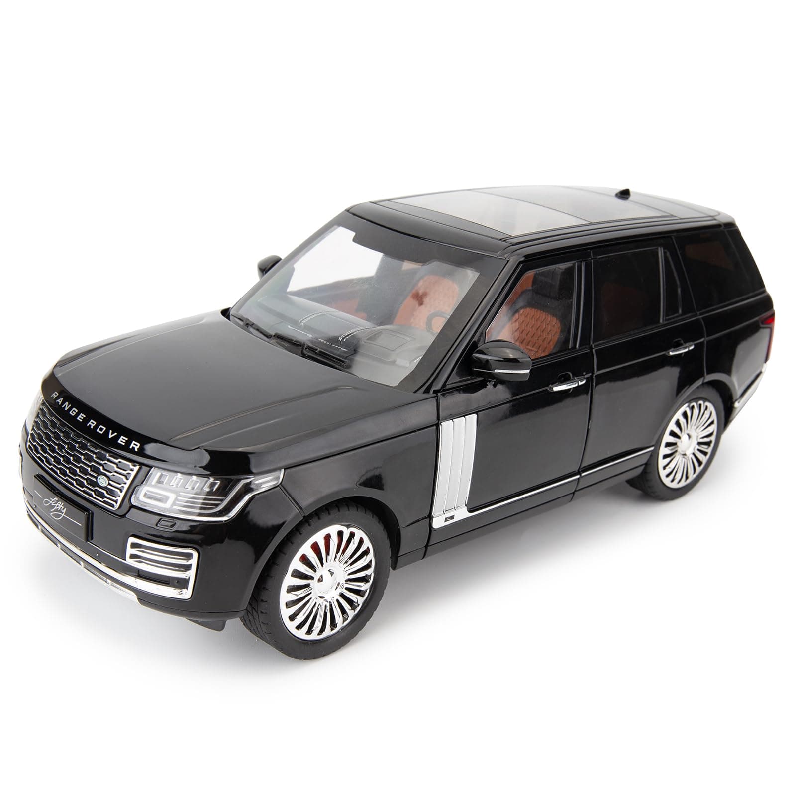 TGRCM-CZ 1/18 Scale Compatible for Land Rover Model Car,Zinc Alloy Pull Back Toy Diecast Car with Sound and Light,SUV Off-Road Vehicle,Children's Toy car ,Gifts for Boys and Girls Black