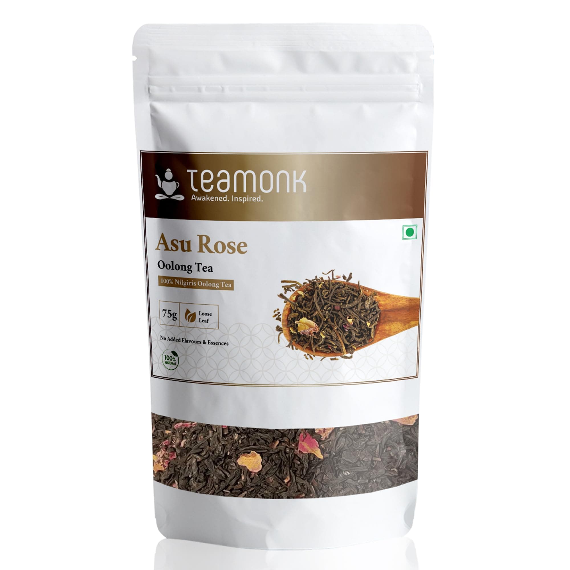 Asu Rose Oolong Tea 75 Grams (Makes 38 Cups Of Oolong Tea) | 100% Natural Nilgiris Tea | Supports Detoxification, Immunity & Weight Loss | No Oils Or Artificial Aroma
