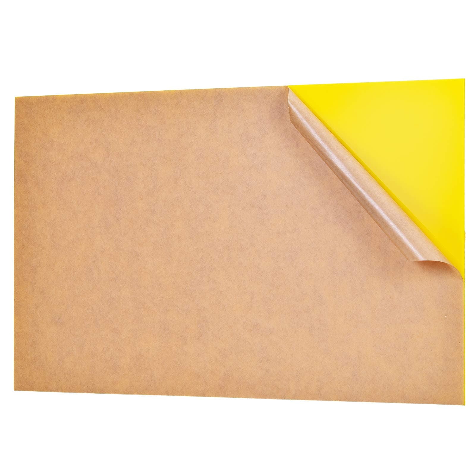 Yellow Cast Acrylic Sheets Plexiglass Plastic Sheet (Opaque Yellow, 12" x 20" x 0.118" Thick) for Signs, DIY Projects.