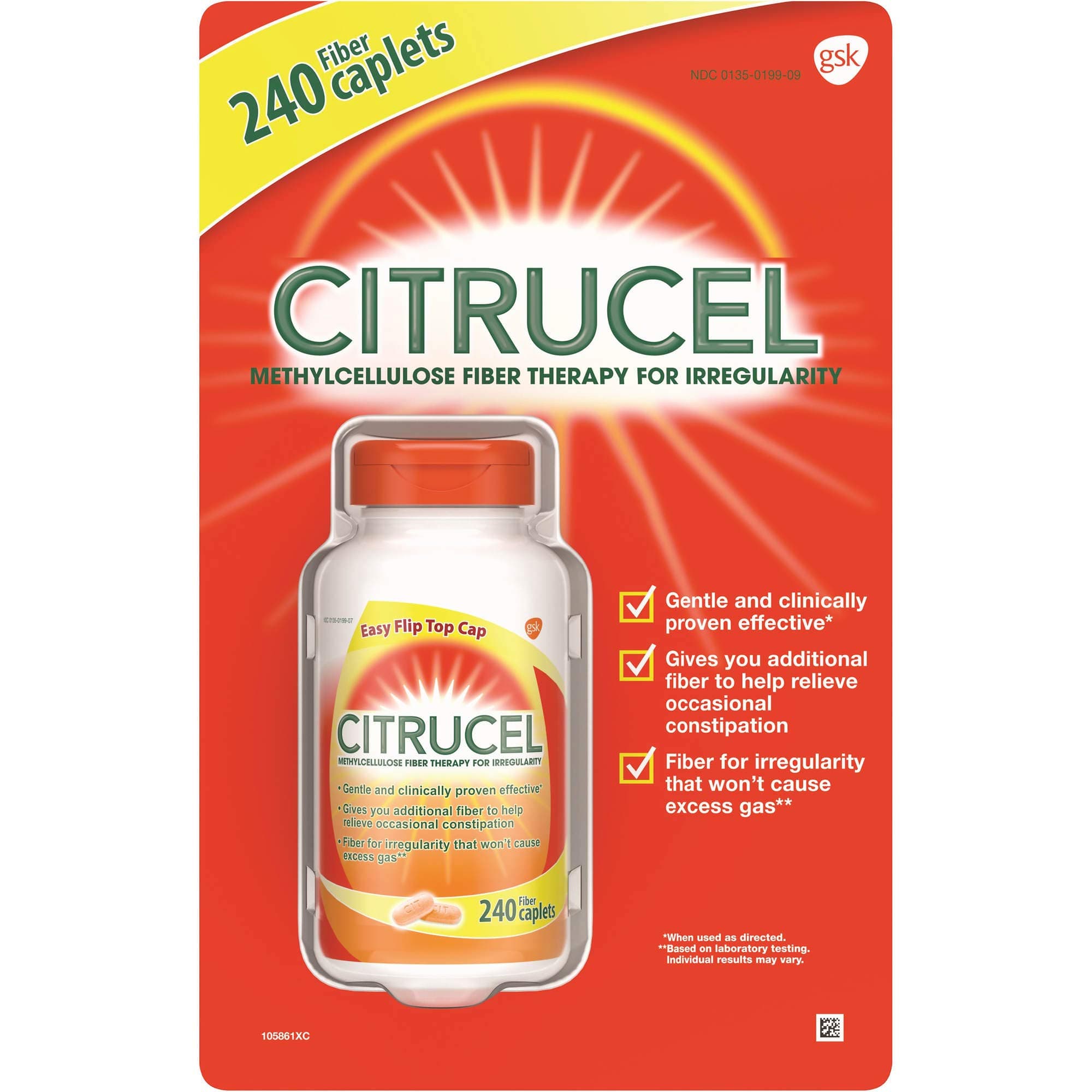 Citrucel Fiber Therapy for Regularity 500 Mg, 240 Caplets
