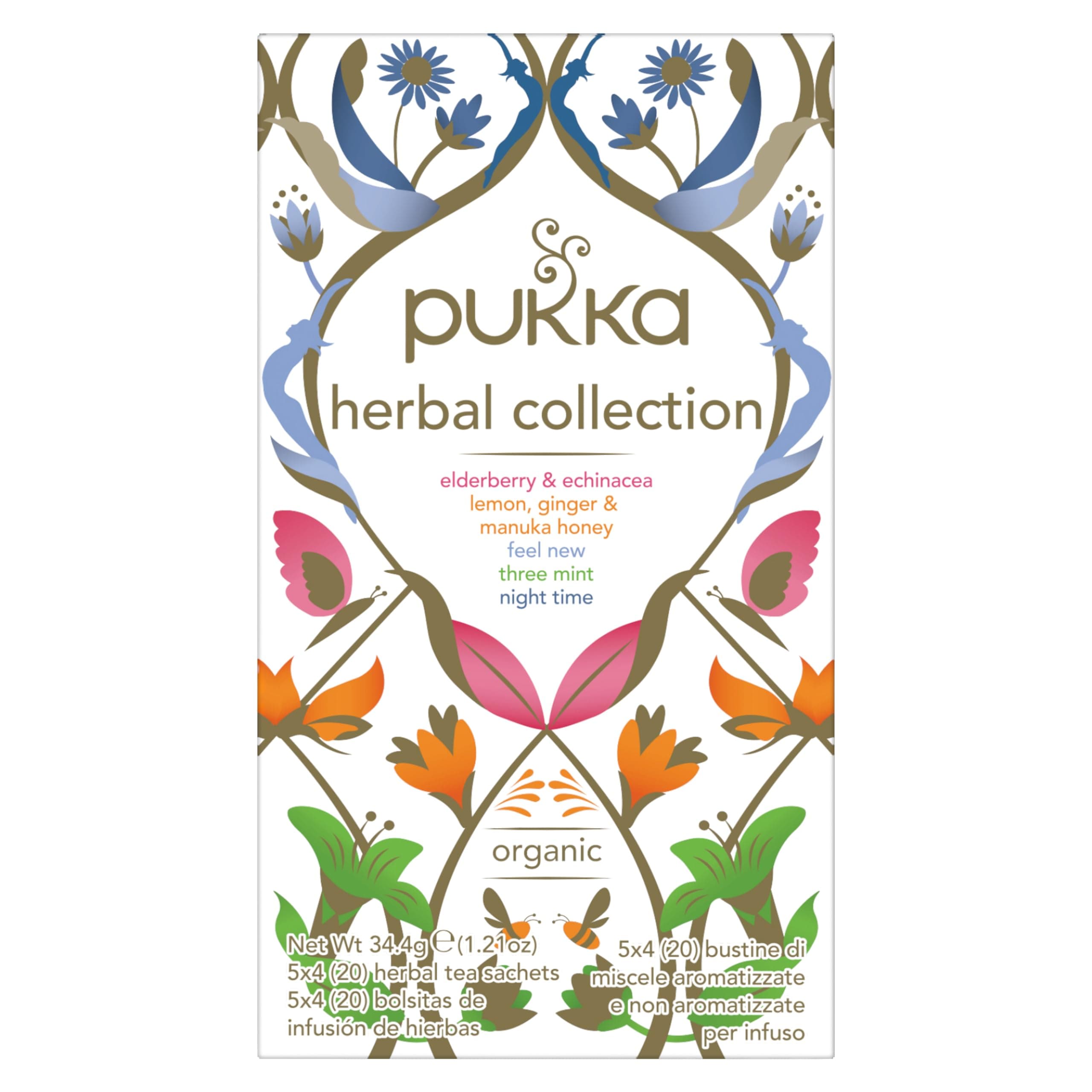 Pukka 20 Collection Assorted Herbal Tea Sachets 34.4g