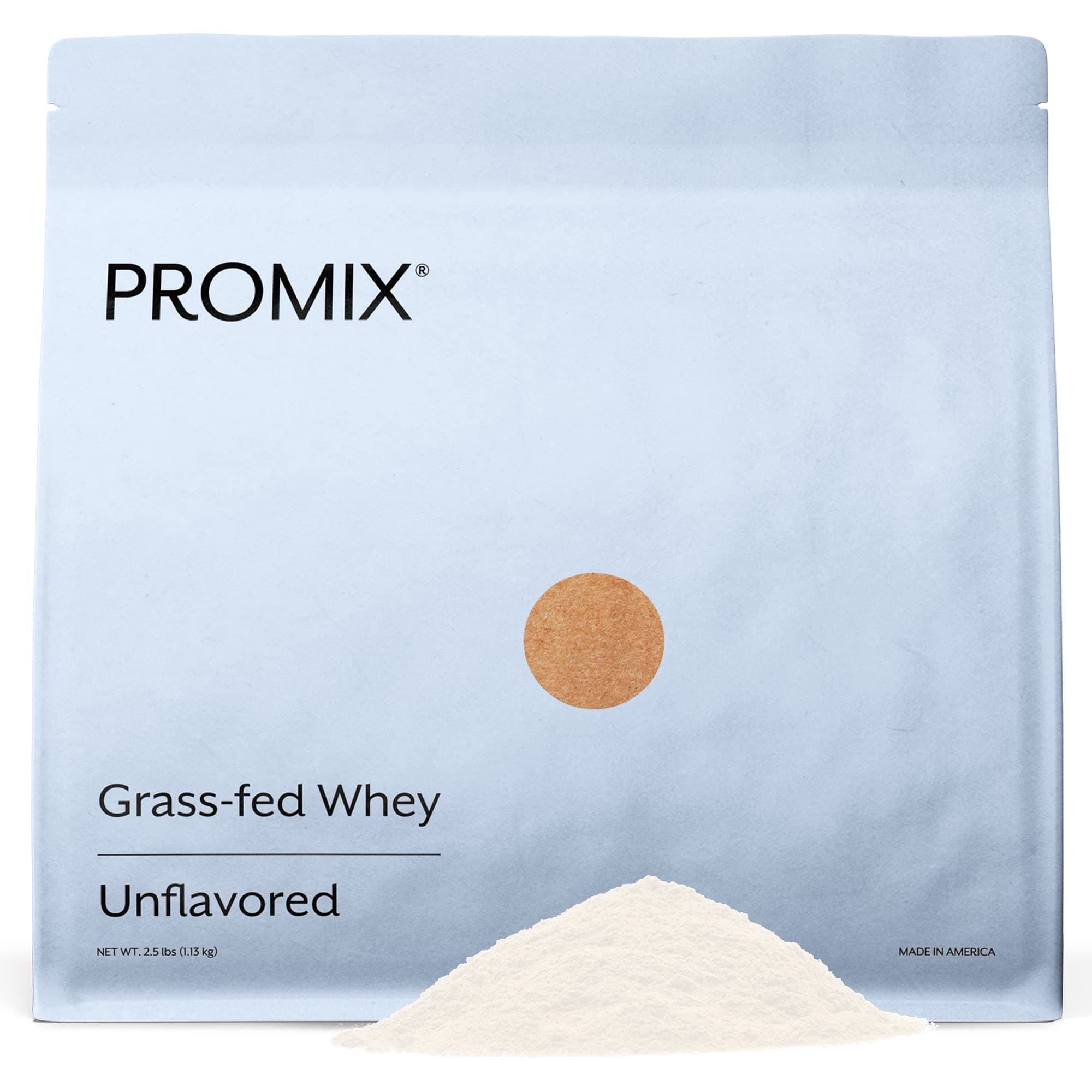 Container of Unflavored Grass-Fed Whey Protein, 0.5kg