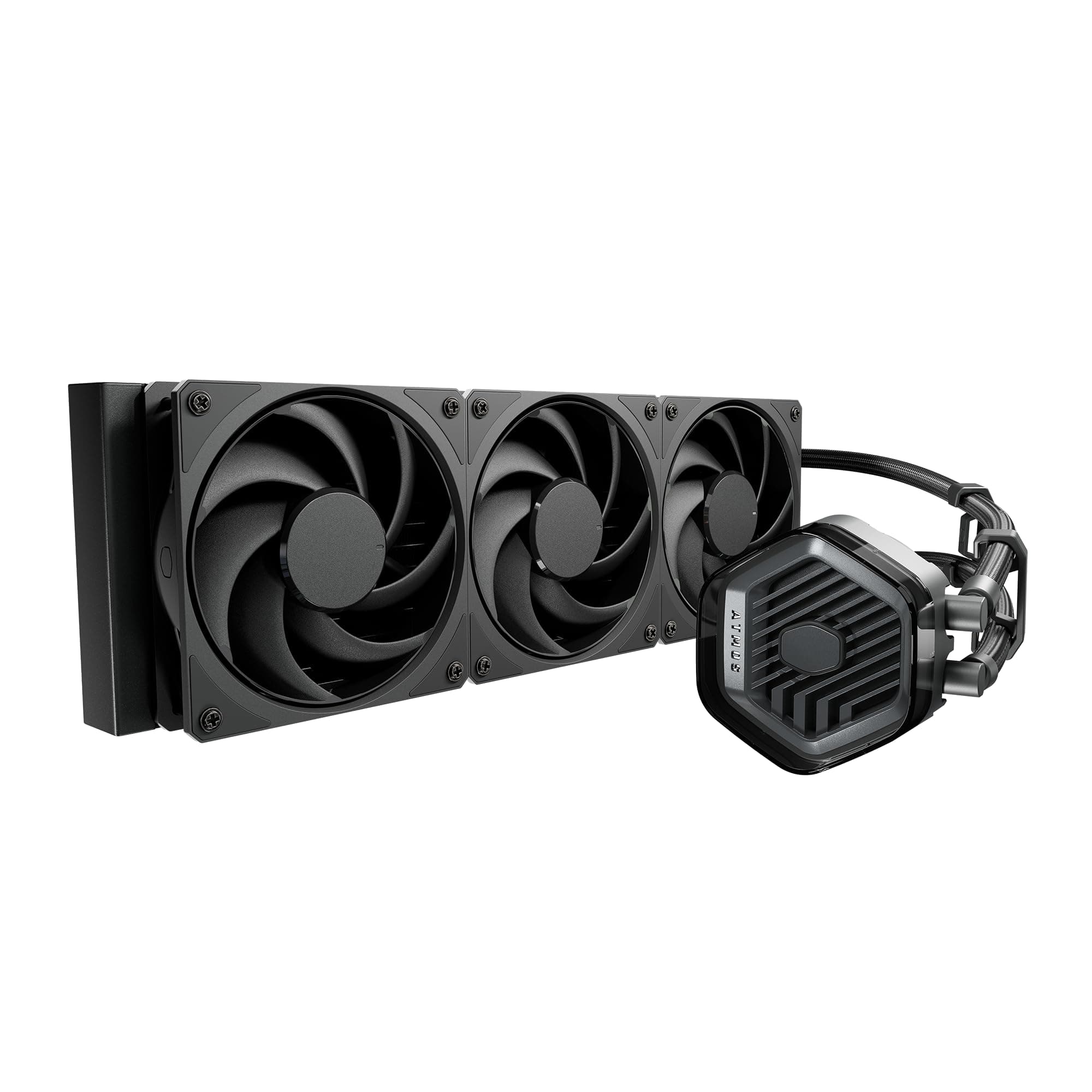 360 Atmos Stealth Performance-Driven Close-Loop AIO Liquid Cooler, R9|Ultra 9, Dual Chamber Pump, 360 Radiator, Mobius PWM Fans, AMD Ryzen AM5|4, Intel LGA 1851|1700 Platform