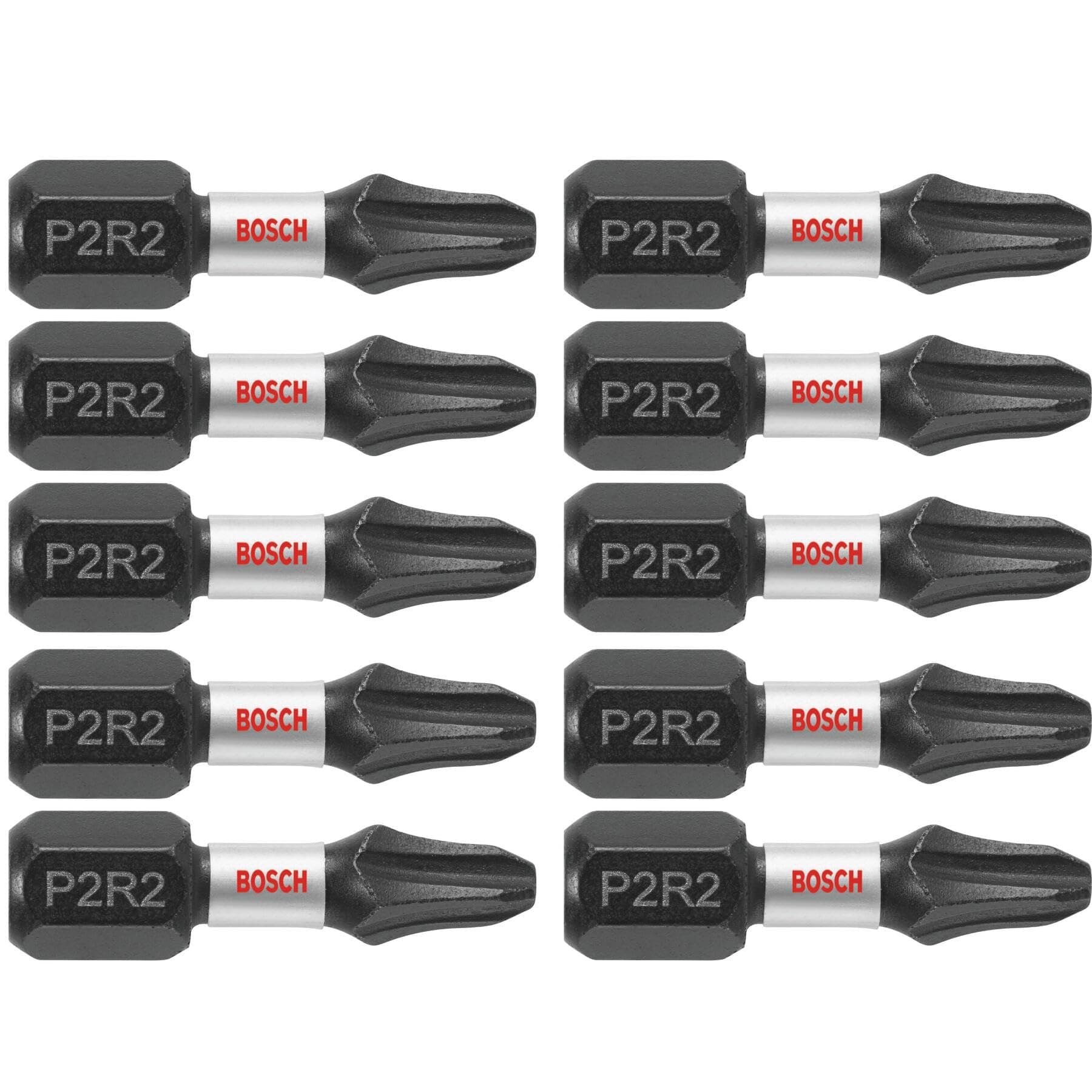 ITP2R21B 10-Pack 1 In. Phillips/Square #2 Impact Tough Screwdriving Insert Bits