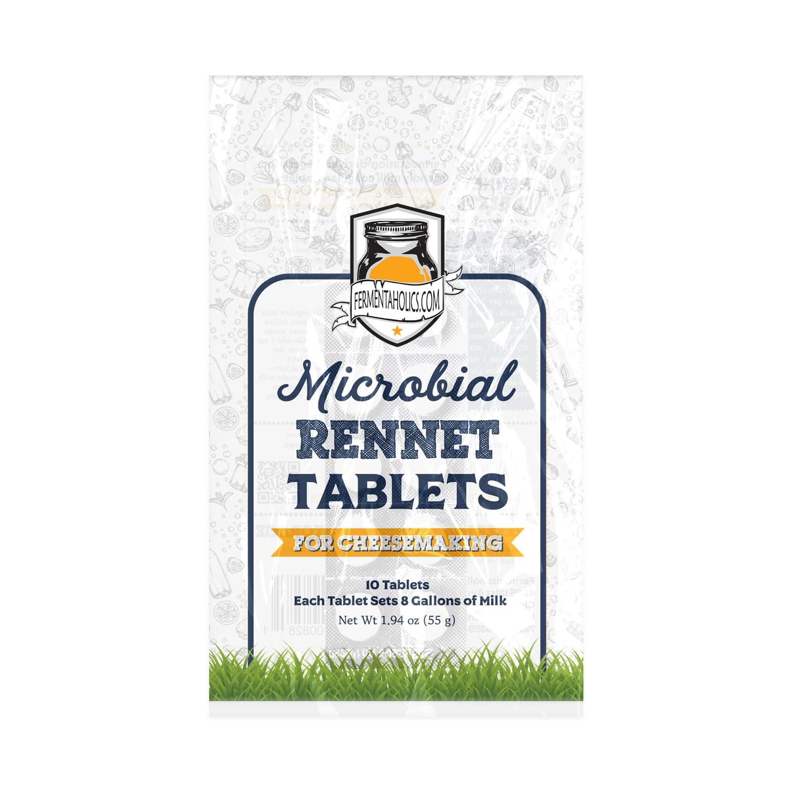Microbial Rennet For Cheese Making | Vegetarian Rennet Tablets | Milk Coagulant | Vegan Cheese making | Shelf-Stable Rennet Tablets, Perforated For Easy Use