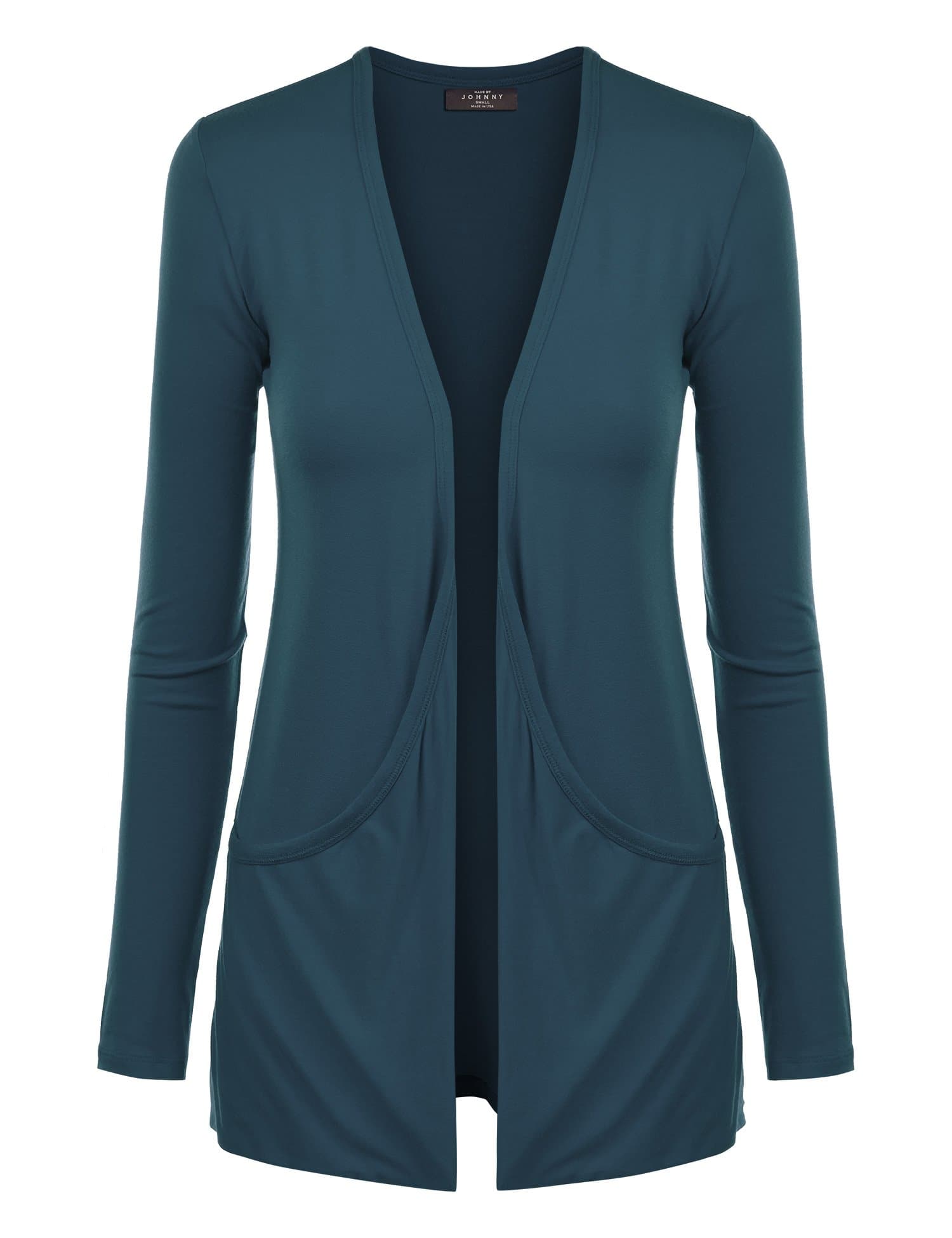 MBJ Womens Draped Pocket Cardigan