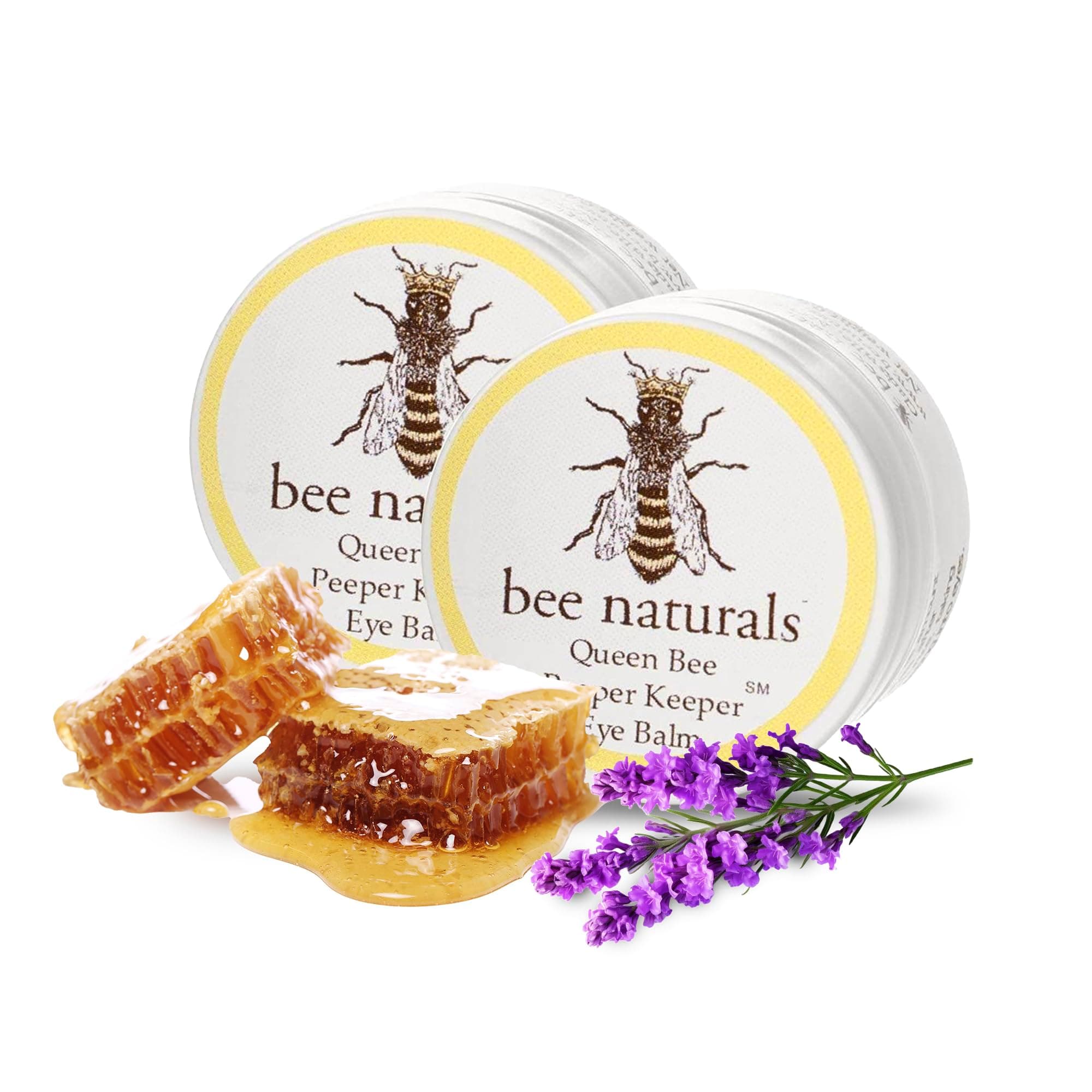 Queen Eye Balm Duo - Peeper Keeper - 2 Pack Gift Set - Soothes & Moisturizes with Vitamin E & 10 Natural Oils - Helps Diminish Crowsfeet, Wrinkles & Fine Lines