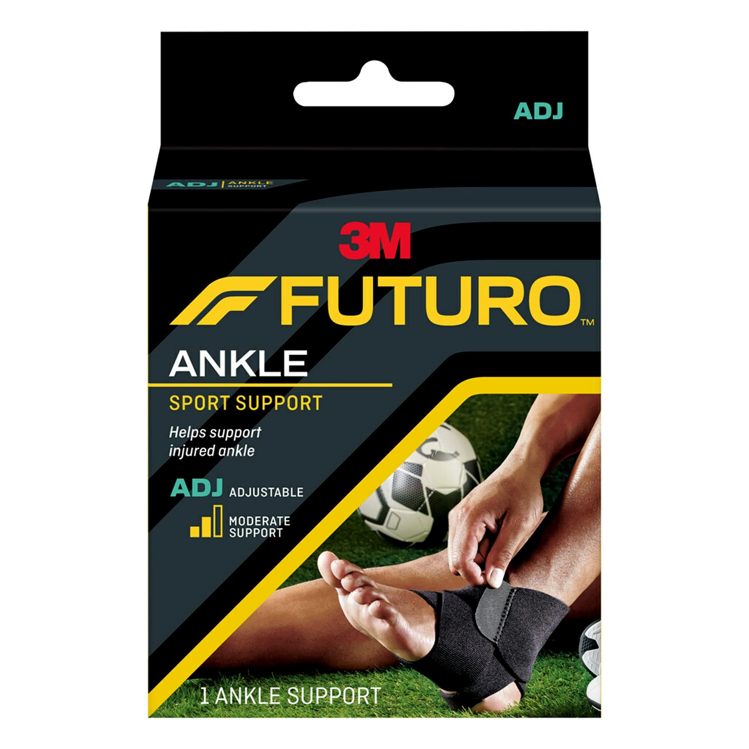 Sport Ankle Support Adjustable size, 1 unit/pack | Black color | 09037ENR | Helps support injured ankle | Moderate support | Ankle support
