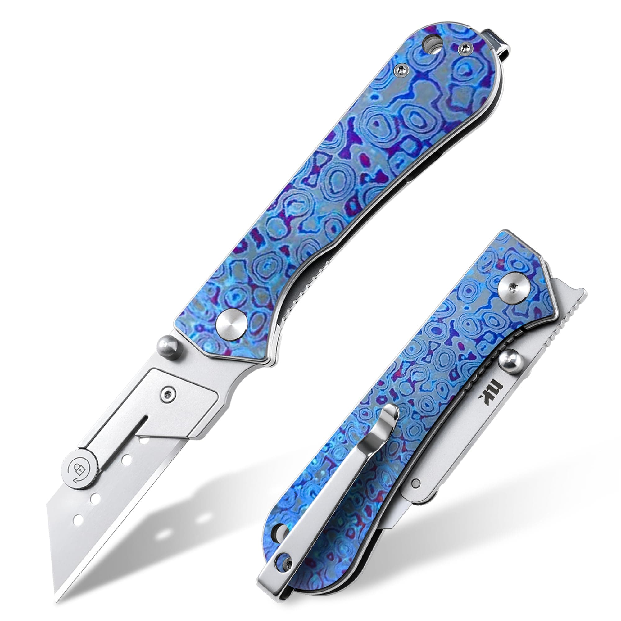 U23 Kumpanter Folding Utility Knife - Versatile EDC Knife with Quick-Release Blade, Compact Foldable Pocket Utility Knives - Zir-Ti