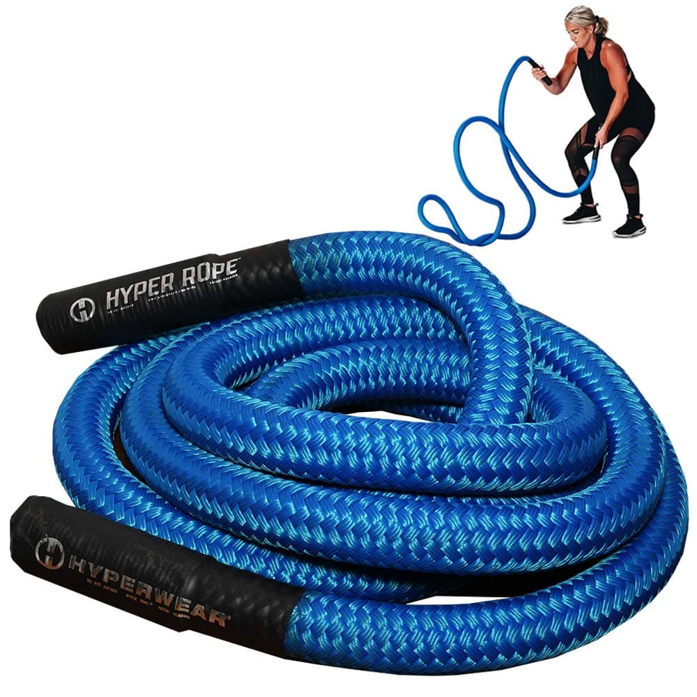 Hyper Rope Weighted Short Battle Ropes Exercise Rope Home Gym Battle Rope Anchor Optional Full Size Rope Core Workout in 6ft or Less Space