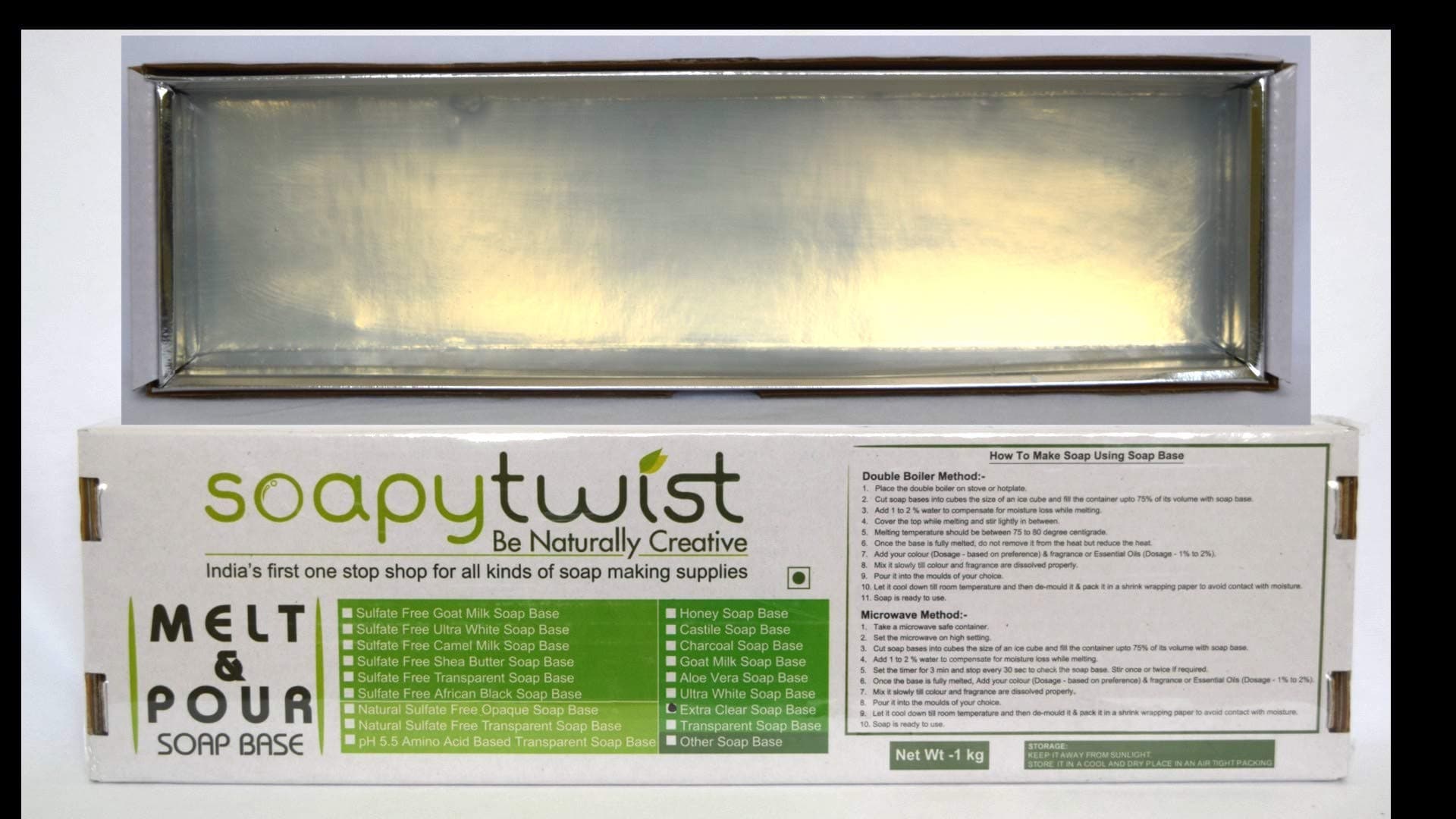 Soapy Twist Extra Clear Melt and Pour Soap Base (1Kg)