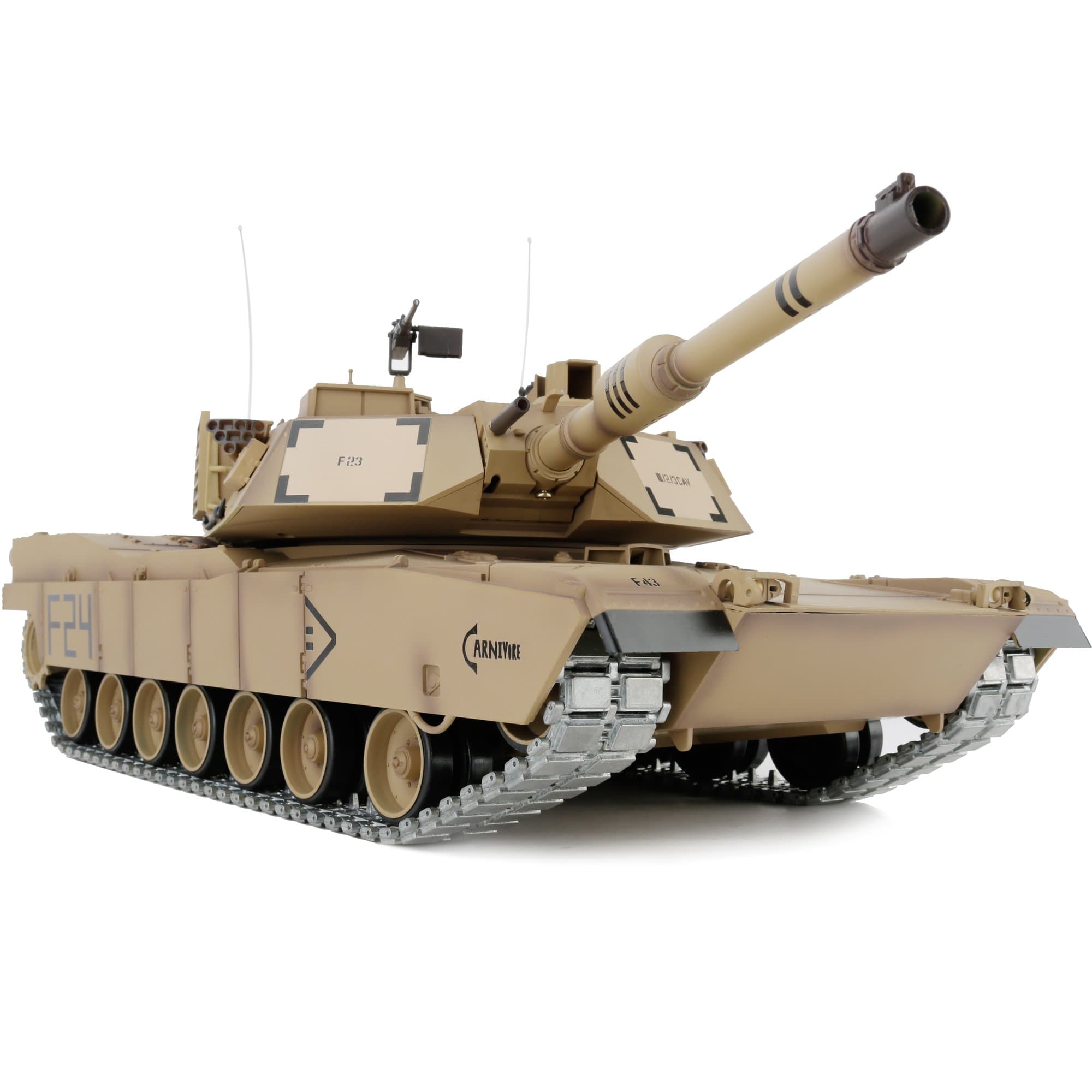HengLong Modified Edition 1/16 2.4ghz Remote Control US M1A2 Abrams Tank Model(360-Degree Rotating Turret)(Steel Gear Gearbox)(3800mah Battery)(Metal Tracks &Sprocket Wheel & Idle Wheel)