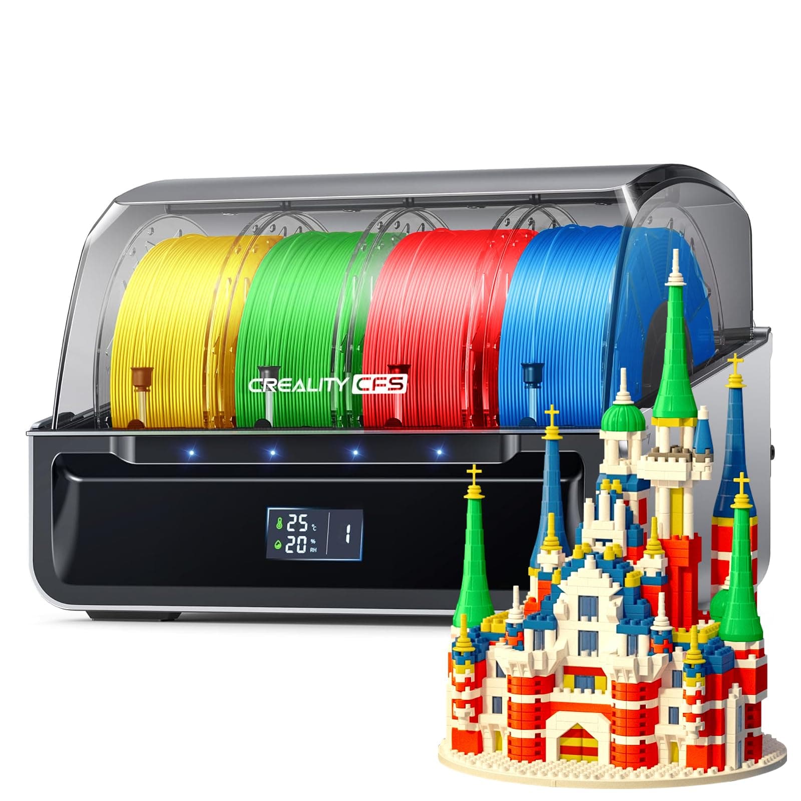 CFS, Multicolor 3D Printer Filament System, Auto Filament Identification & Switch, Filament Run-Out Detection, Compatible with K2 Plus