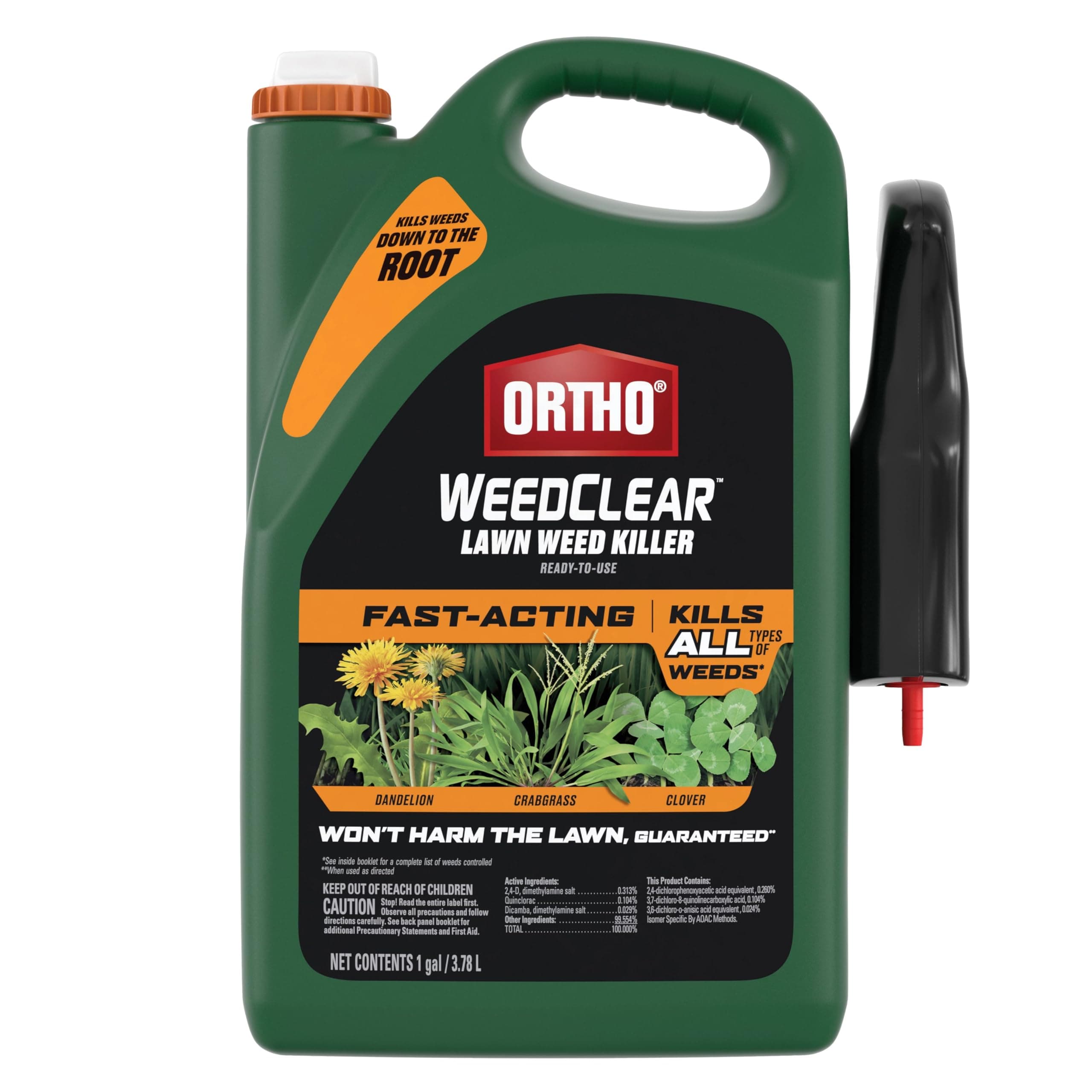 Ortho WeedClear Lawn Weed Killer Ready-To-Use With Trigger Sprayer - Weed Killer Spray, Kills Dandelion, Crabgrass, and Clover, 1 gal.