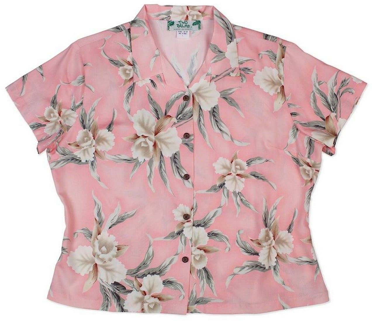 Two Palms Women's Retro Orchid Fitted Blouse