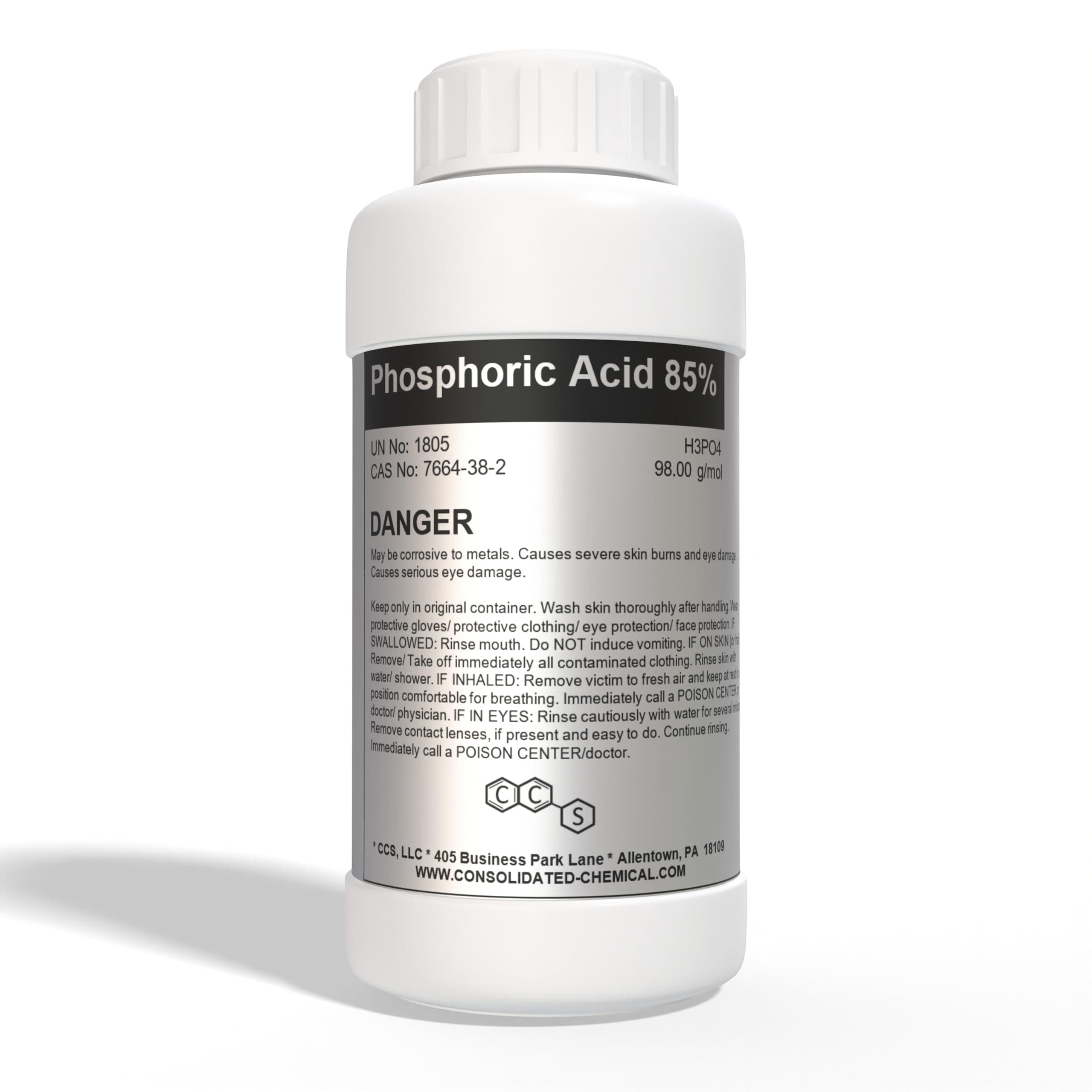 Phosphoric Acid 85% - High Purity Industrial Grade - Premium Multi-Purpose Use for Cleaning, Etching, Rust Removal, and More. (1000mL)