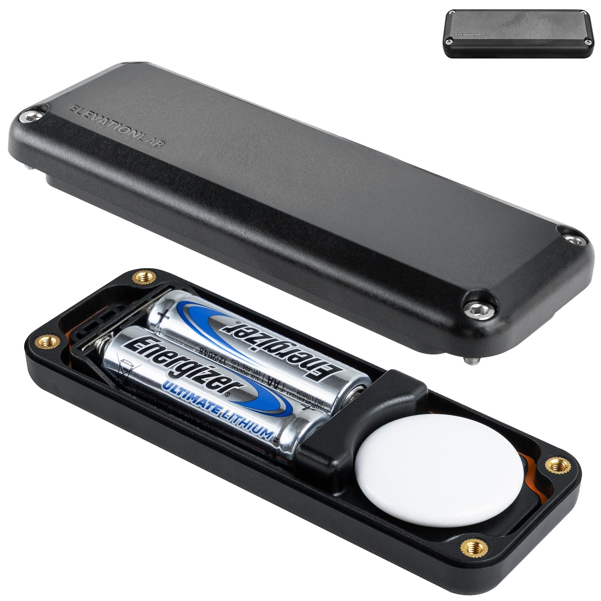 AirTag 10-Year Extended Battery Case - Uses AA Batteries - 14x More Capacity Than CR2032 TimeCapsule | Waterproof, CR 2032 Battery Replacement