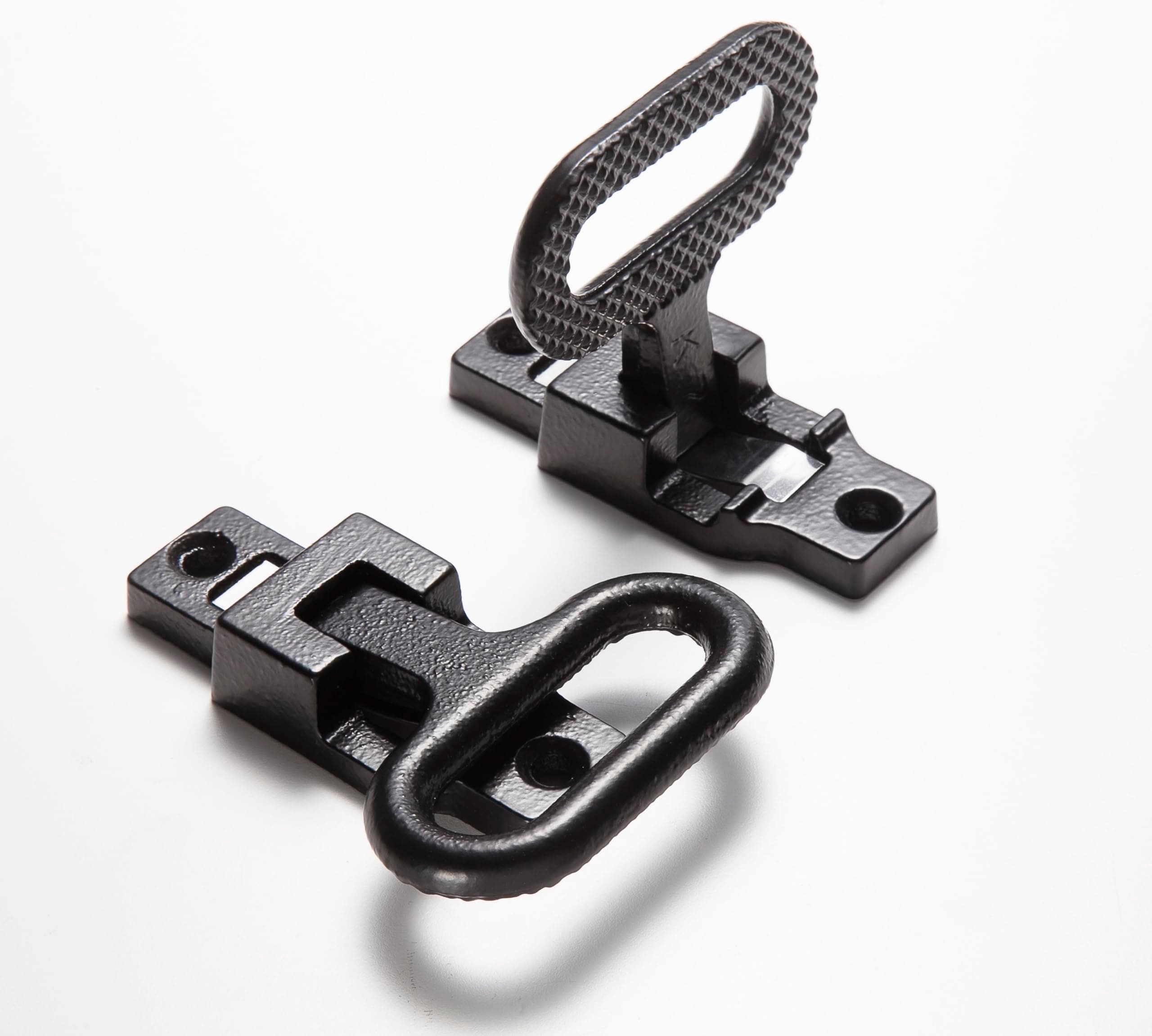 HighGround Product | 2X Black E-Coat Finish Heavy-Duty Folding Safety Step/Grab flip-up Handle Step for Truck, Boat, RV, Camper, and Other Vehicles (Black)