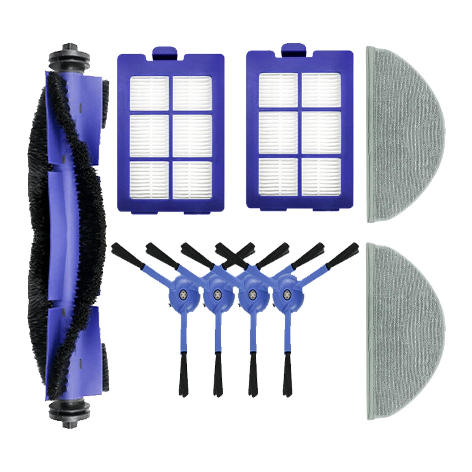 Replacement Parts for Eufy RoboVac X8 Robot Vacuum Accessories Includes 1 Main Brush 4 Side Brush 2 Filter 2 Mop pad