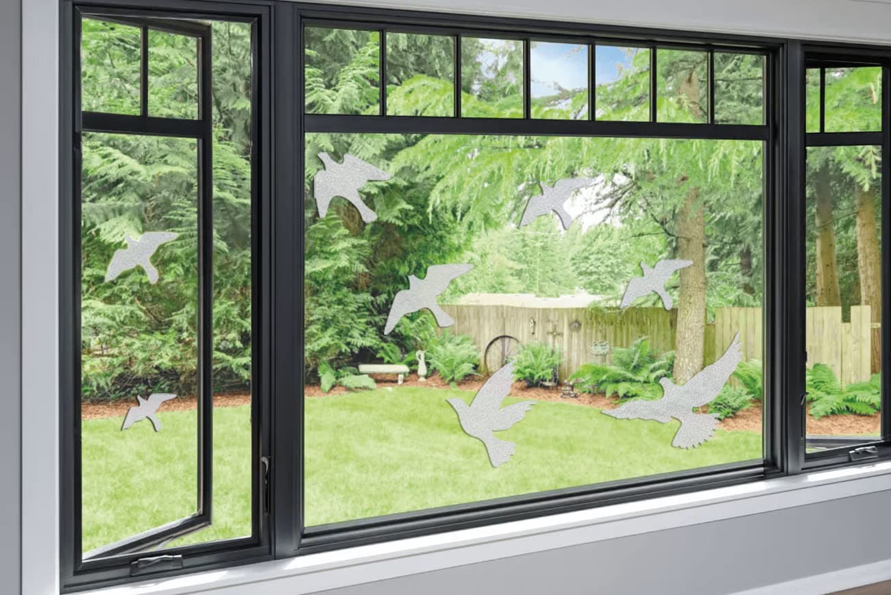 Window Anti-Collision Bird Decals, UV Reflective Window Stickers Prevent Bird Strikes and Protect Glass Door