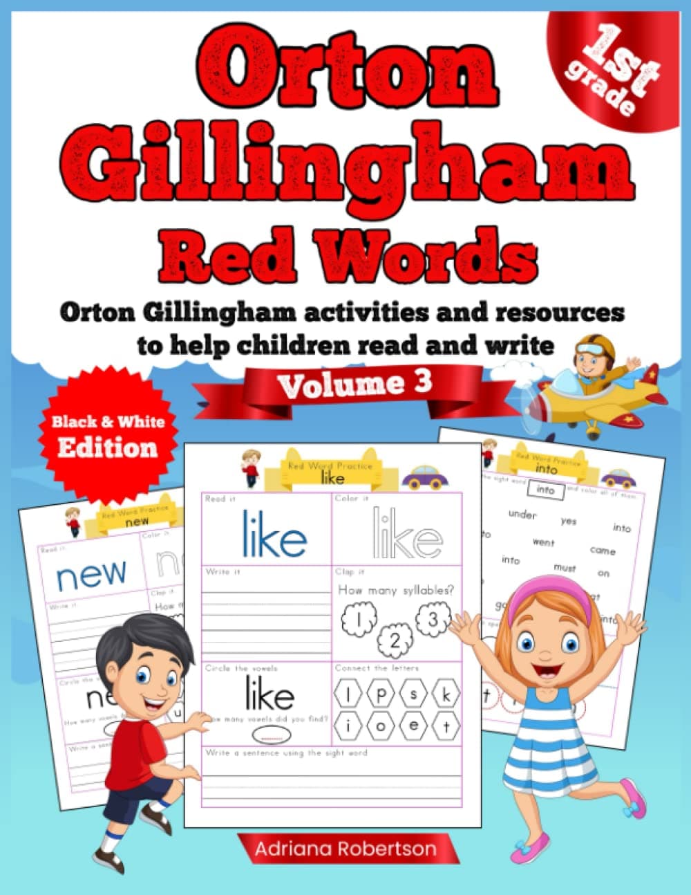 Independently published Orton Gillingham Red Words. Orton Gillingham activities and resources to help children read and write. Black & White Edition. Volume 3