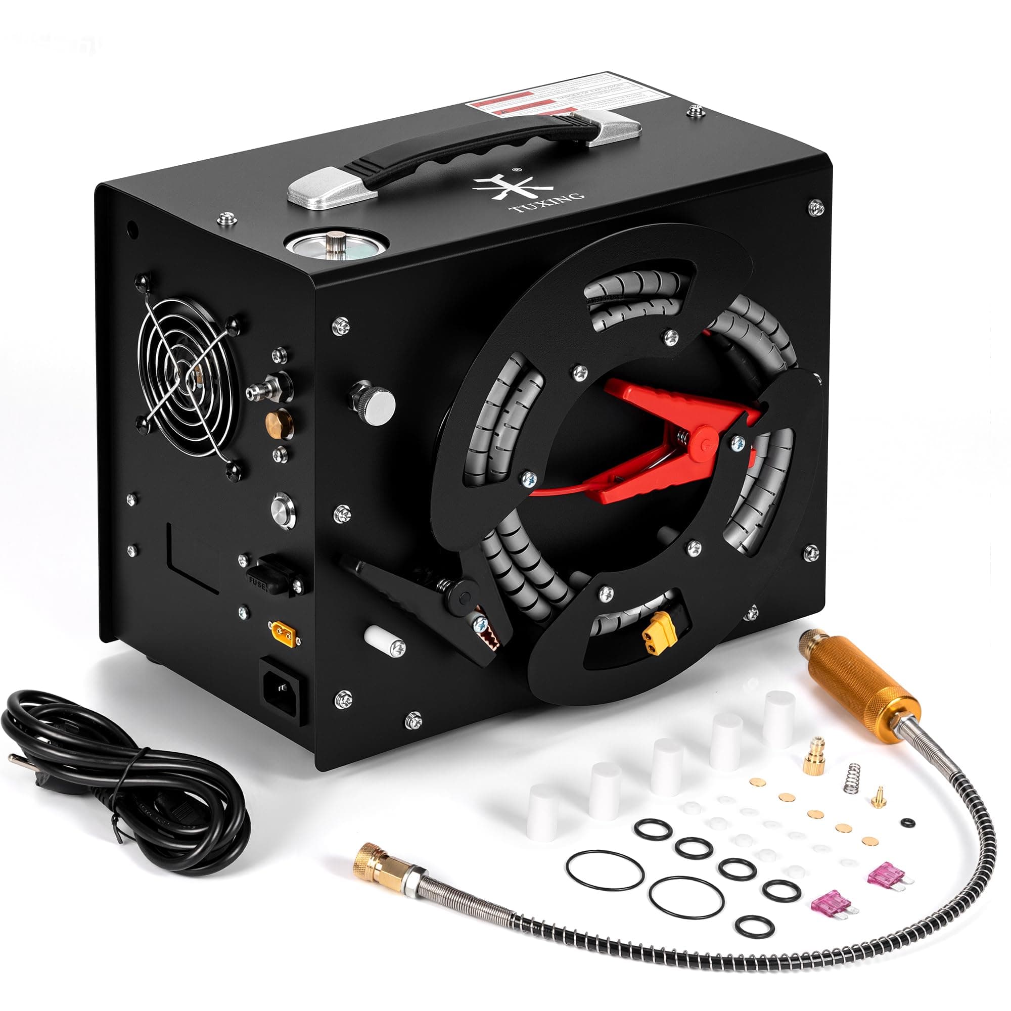 TUXING 4500Psi Pcp Air Compressor, Unique Vertical+Wire Spool Portable Design...