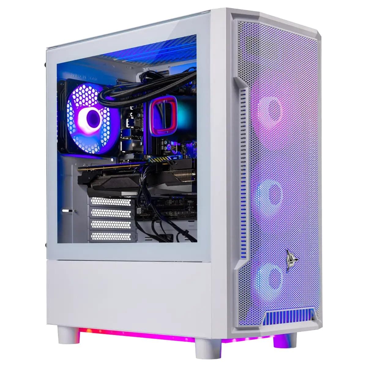 Skytech Gaming Archangel Gaming PC Desktop – Intel Core i7 12700F 2.1 GHz, NVIDIA RTX 4060 Ti, 1TB NVME SSD, 16GB DDR4 RAM 3200, 600W Gold PSU, 240mm AIO, 11AC Wi-Fi, Windows 11 Home 64-bit,White