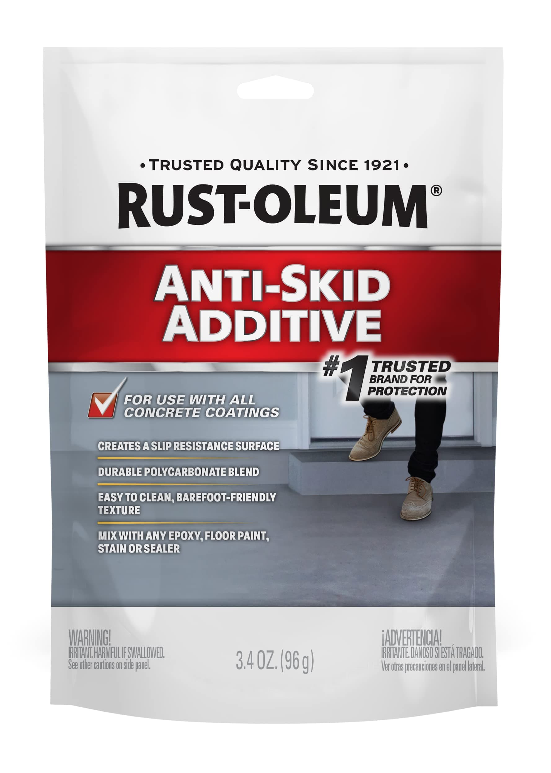 Rust-Oleum Anti-Skid Additive | Aluminum Oxide Formula | Adds Slip Resistance | Sand-Like Particles | 3.4 oz