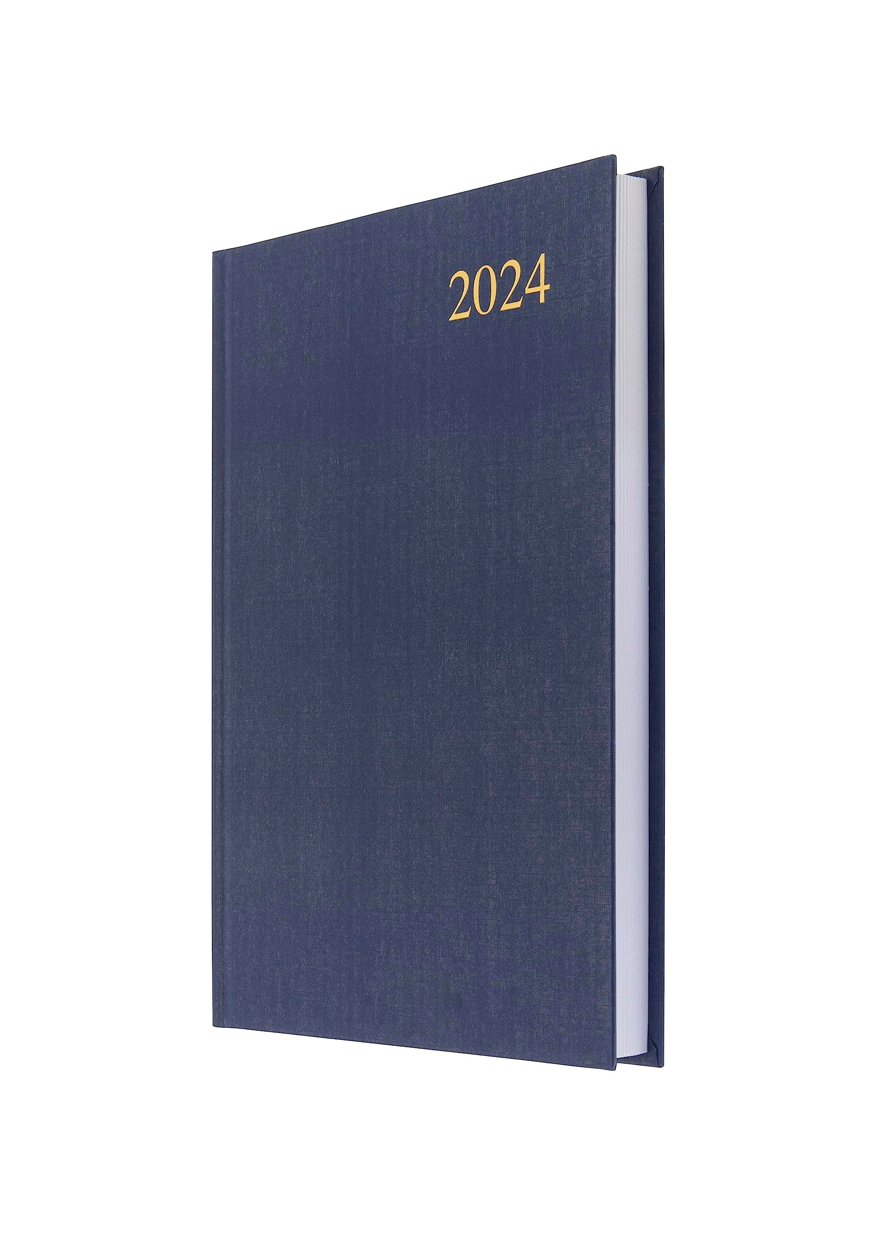 Collins Debden Collins Essential A5 Diary 2024 Daily Planner - 2024 Page A Day Diary, Journal & 2024 Planner - Business, Office, Academic and Personal Use 2024 (A5 Size, Grey) (ESSA51.98-24)