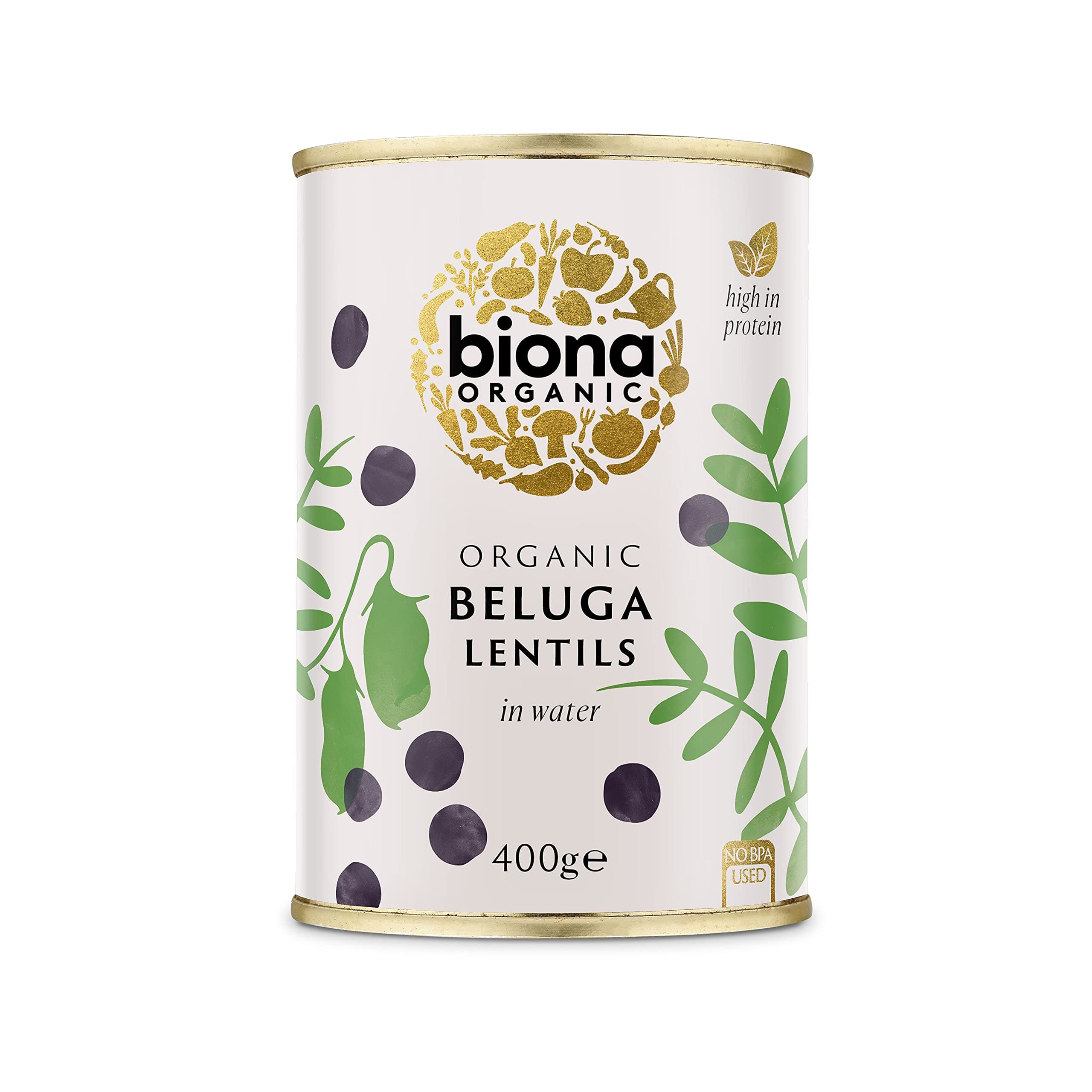 Biona Organic Black Beluga Lentils, 400g