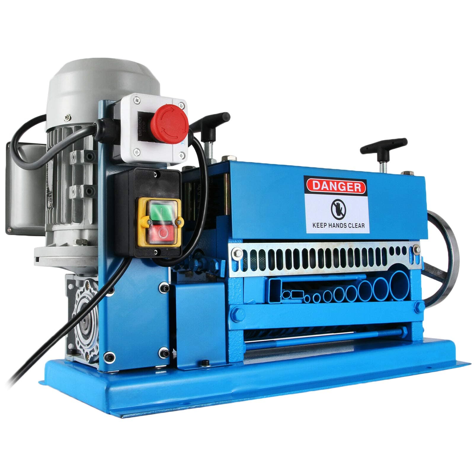 Wire Stripping Machine 0.06-1.5 inch,Wire Stripper Machine 11 Channels 10 Blades, Automatic Wire Stripping Tool with Manual Hand Cranked Industrial for Recycling Copper Wire Stripper