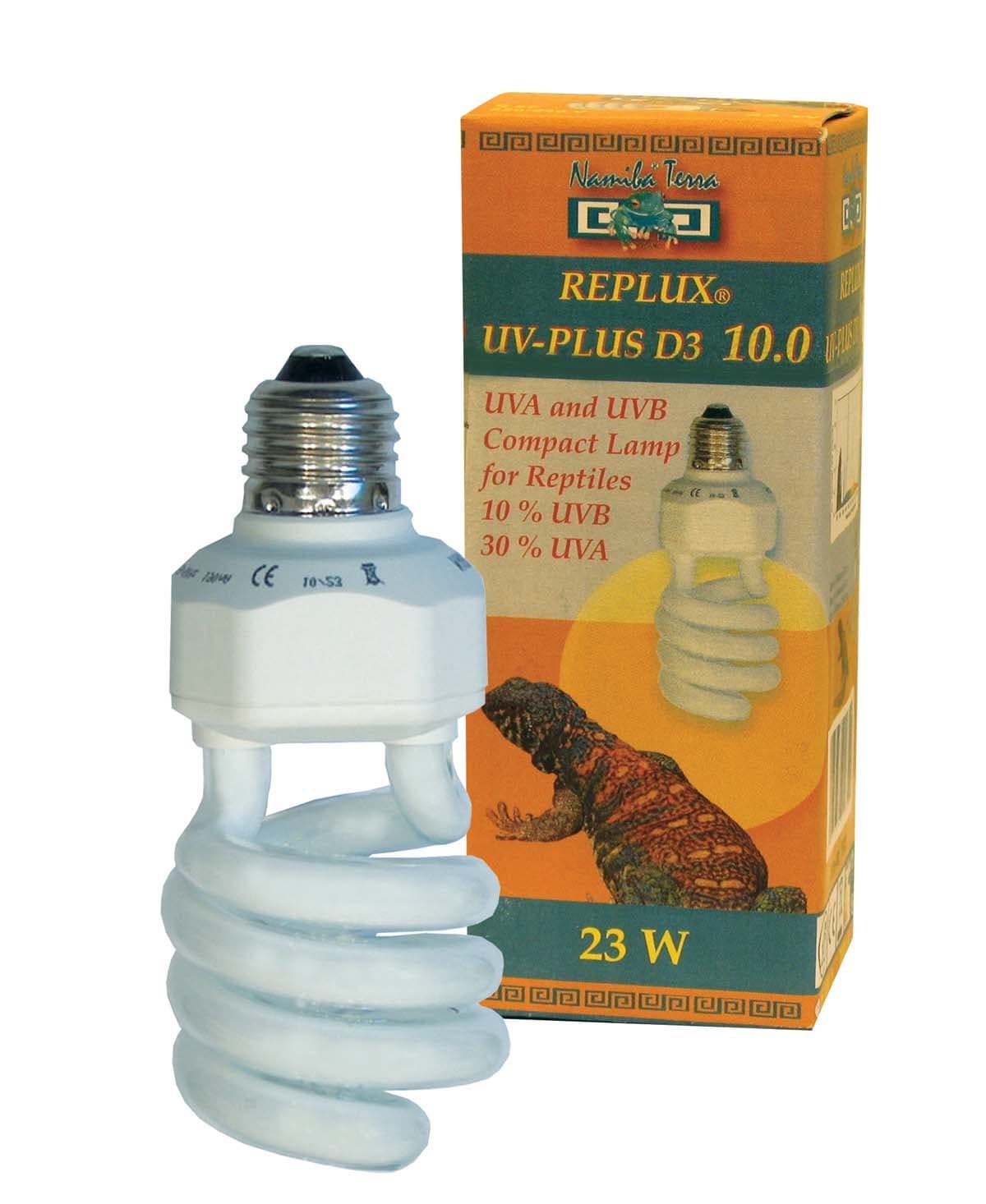 Namiba Terra 1632 Replux UV-Plus D3 Desert Light Bulb for Reptile Tank Ultra-Violet 23/30% UVA / 10% UVB with Integrated Ballast