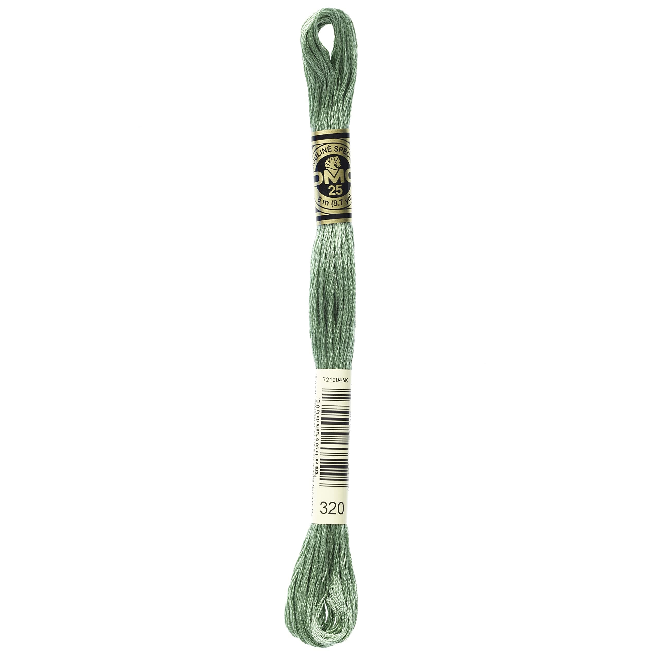 Thread 6-Strand Embroidery Cotton 8.7 Yards Medium Pistachio Green 117-320 (12-Pack)