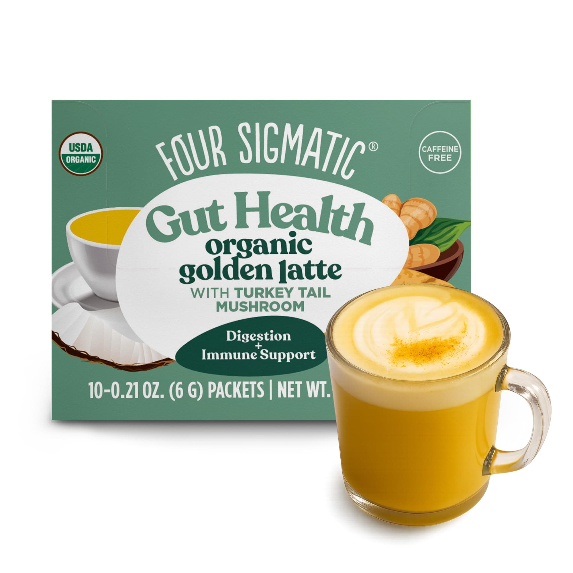 Four Sigmatic Four Sigmatic Golden Latte Mix With Turkey Tail (6Gx10) 10
