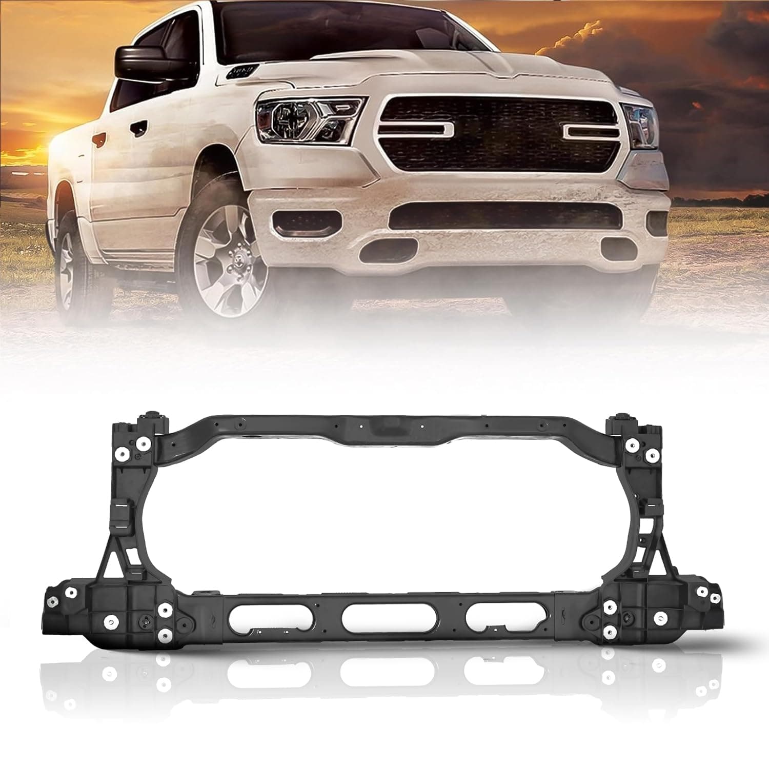 KARPAL Front Radiator Support Compatible with 2019-2022 Dodge Ram 1500, Replacement for 68403786AD