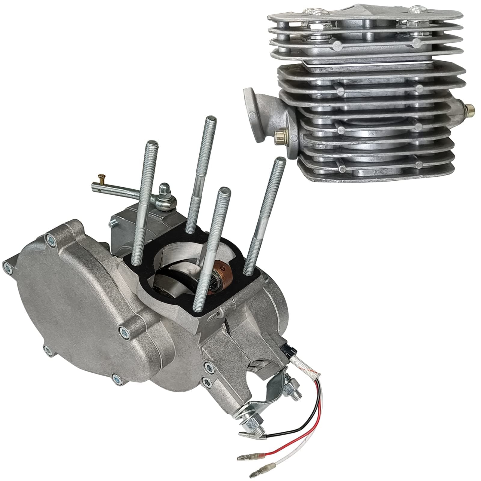 CDH110cc Replacement of Top End Cylinder Set and Bottom End Crank Set with Iron Sleeve Cylinder for 2 Stroke kit 84CC/85CC