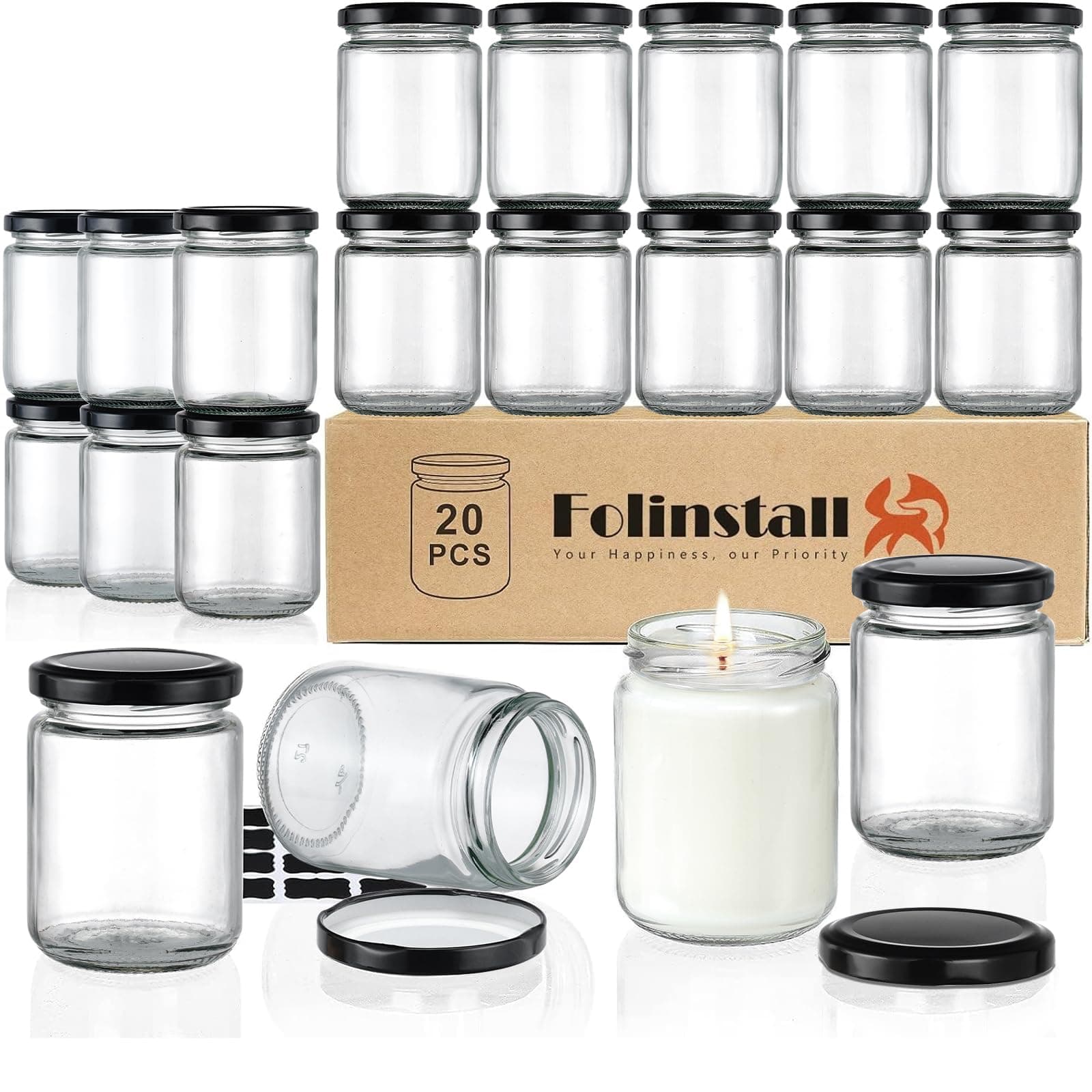Glass Canning Jars with Metal Lid